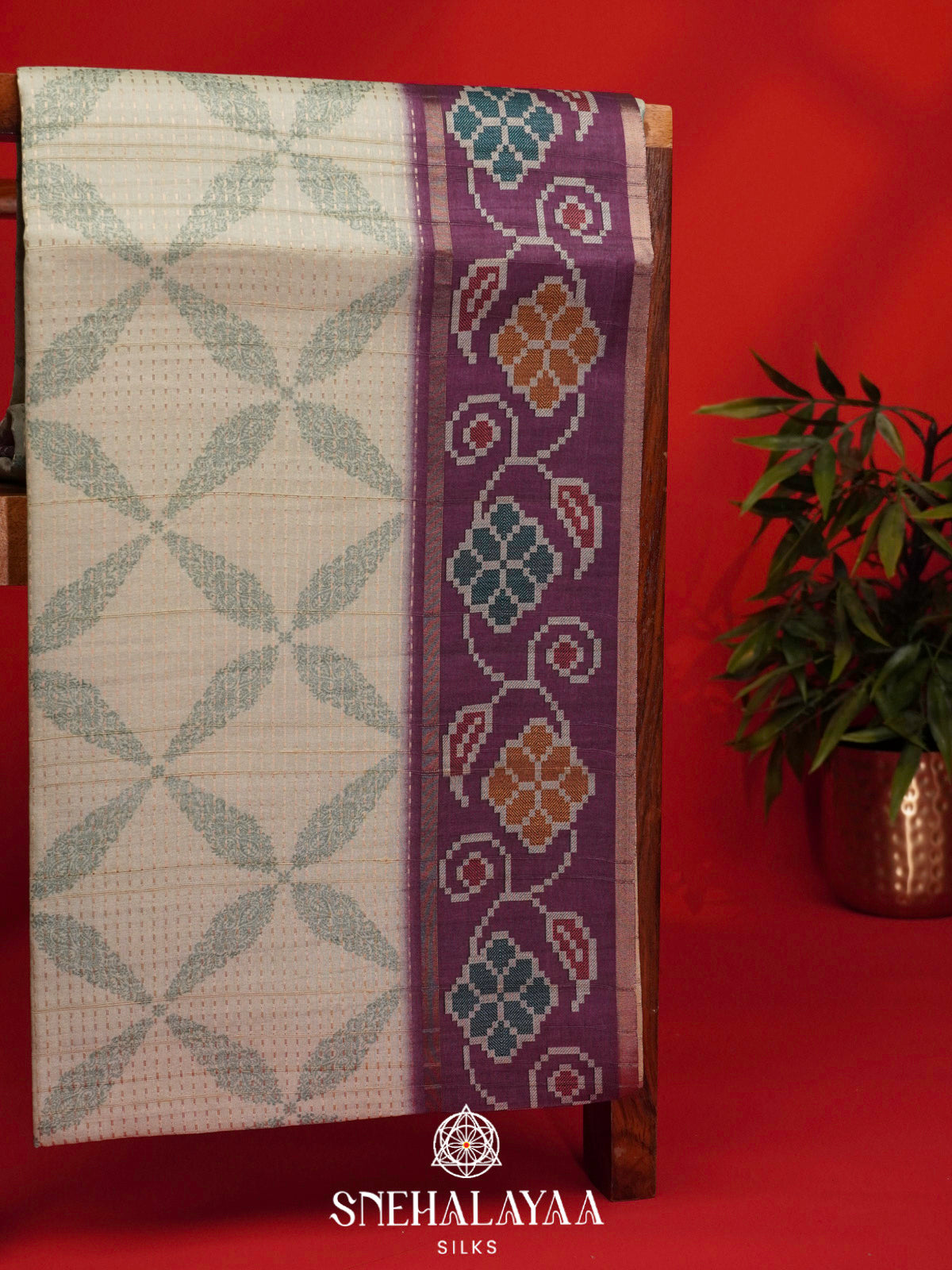 Pale Green Tussar Saree