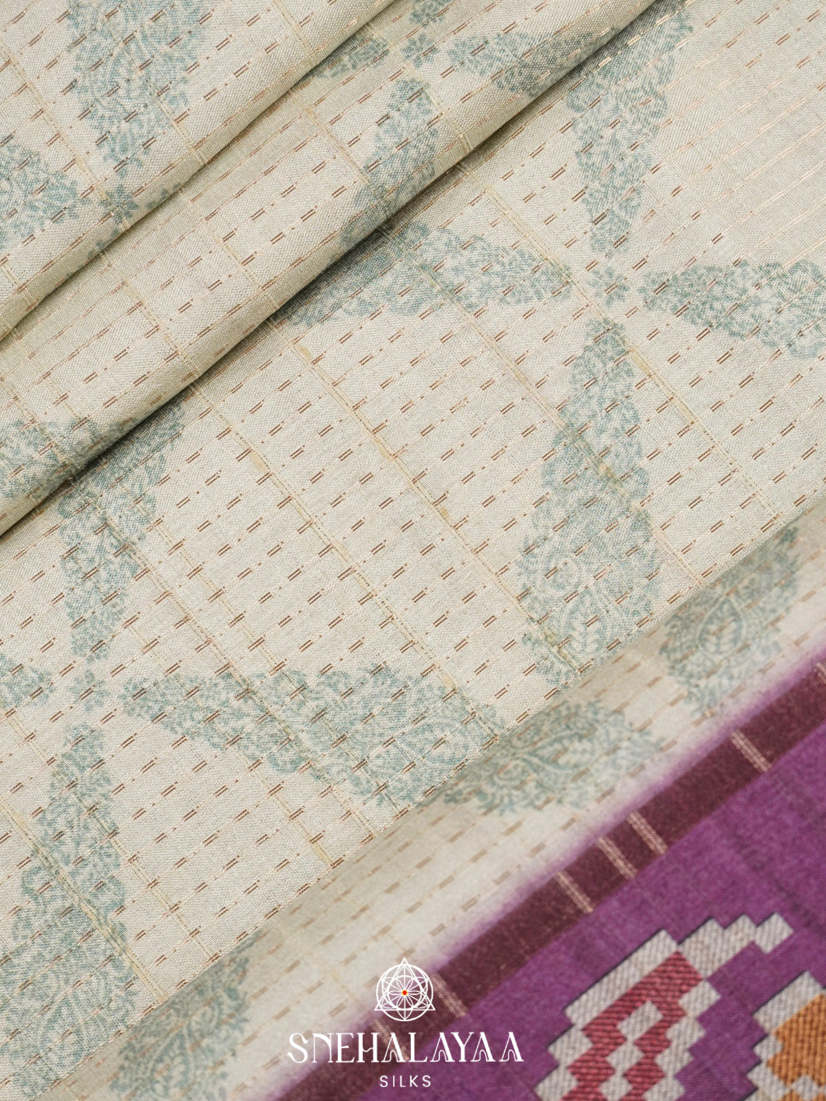 Pale Green Tussar Saree