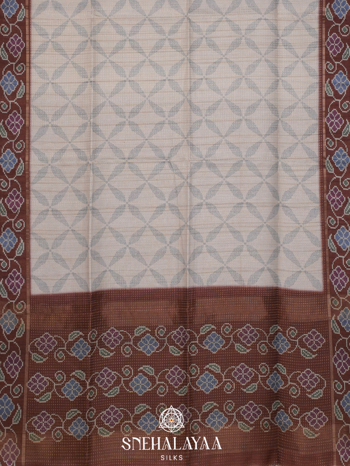Off White Tussar Saree