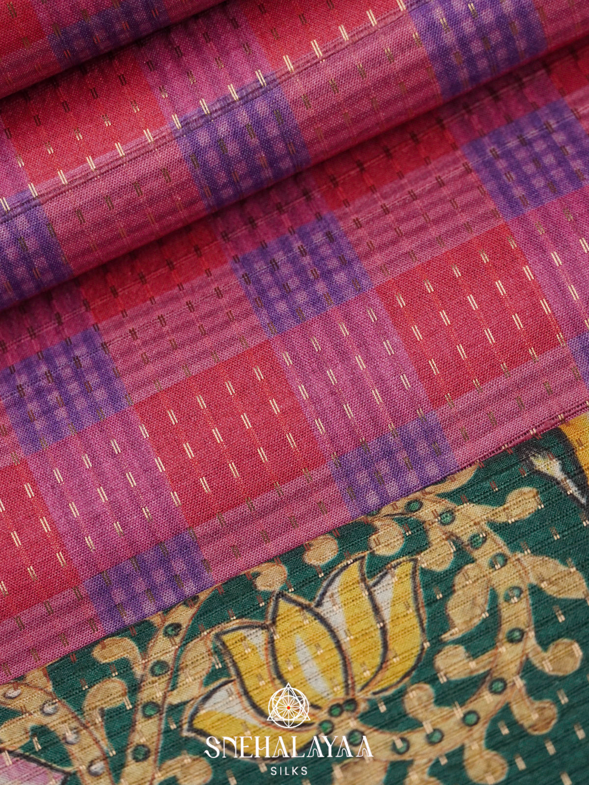 Multicolour Tussar Saree