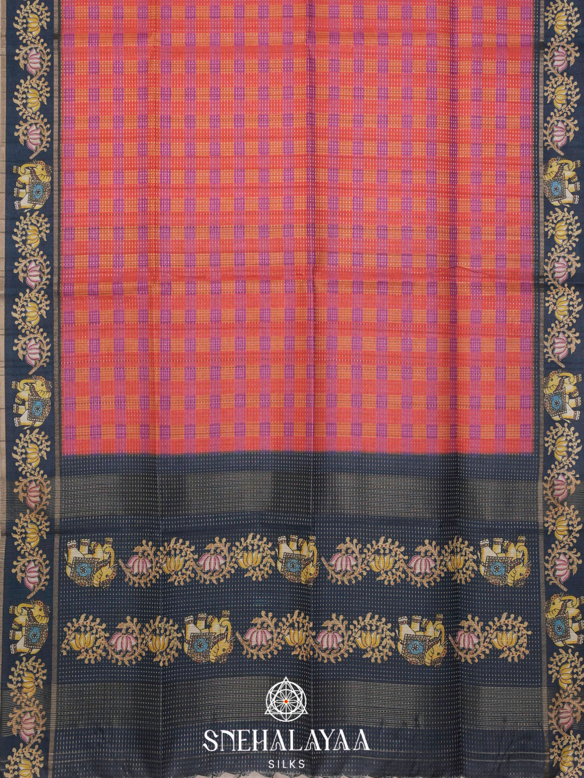 Multicolour Tussar Saree