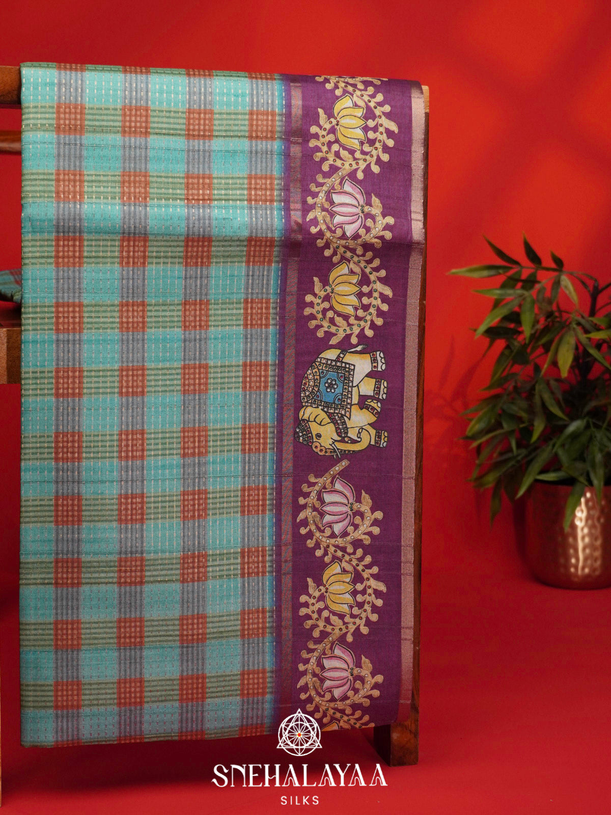 Multicolour Tussar Saree