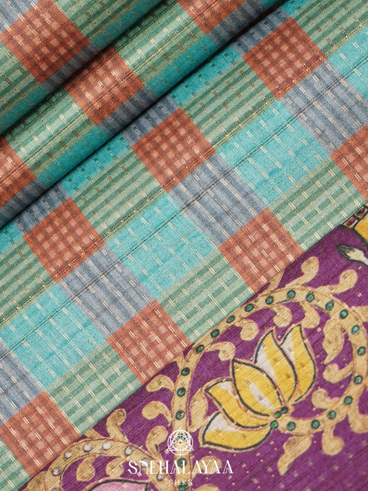 Multicolour Tussar Saree