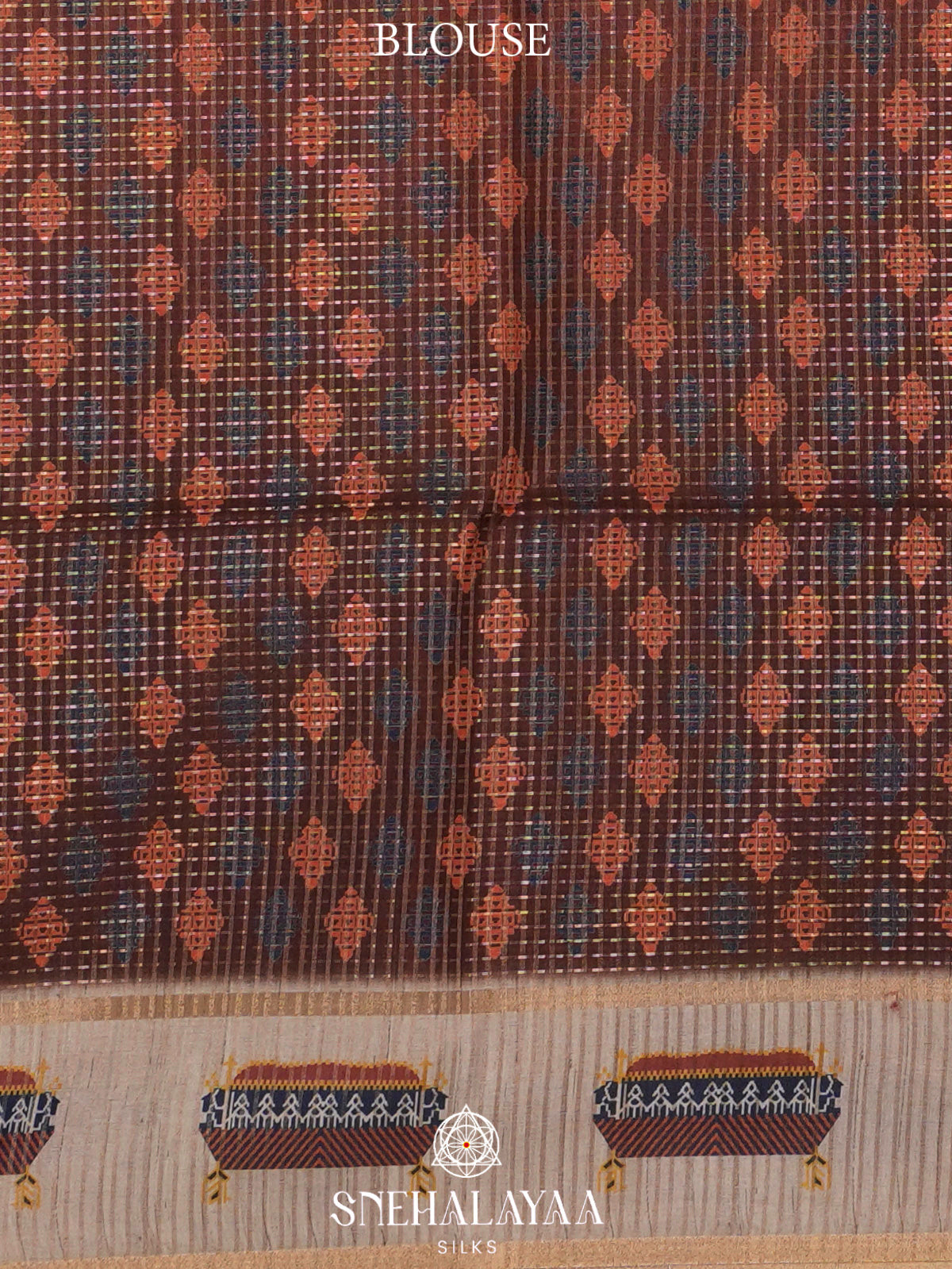 Brown Tussar Saree