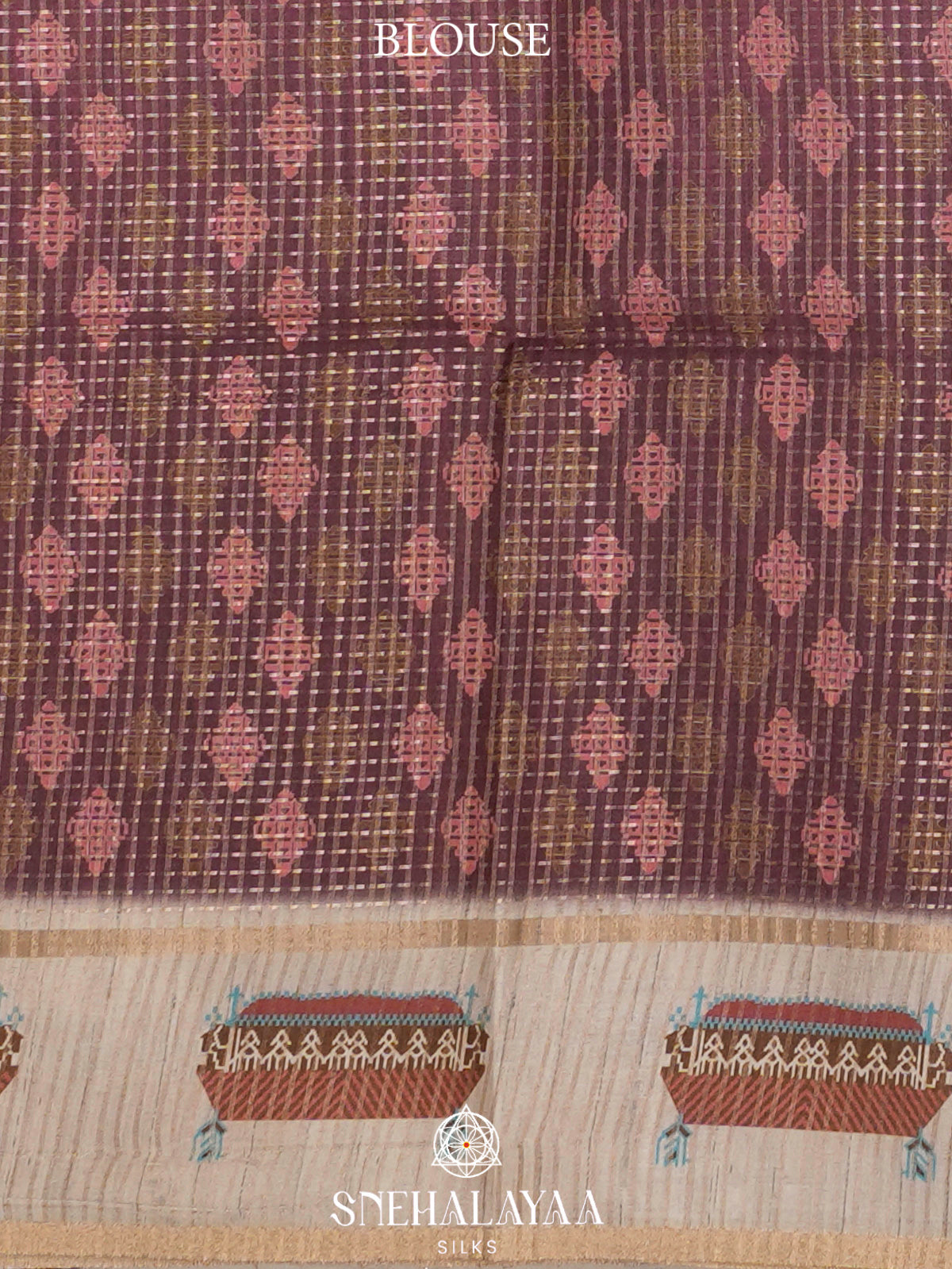 Plum Tussar Saree