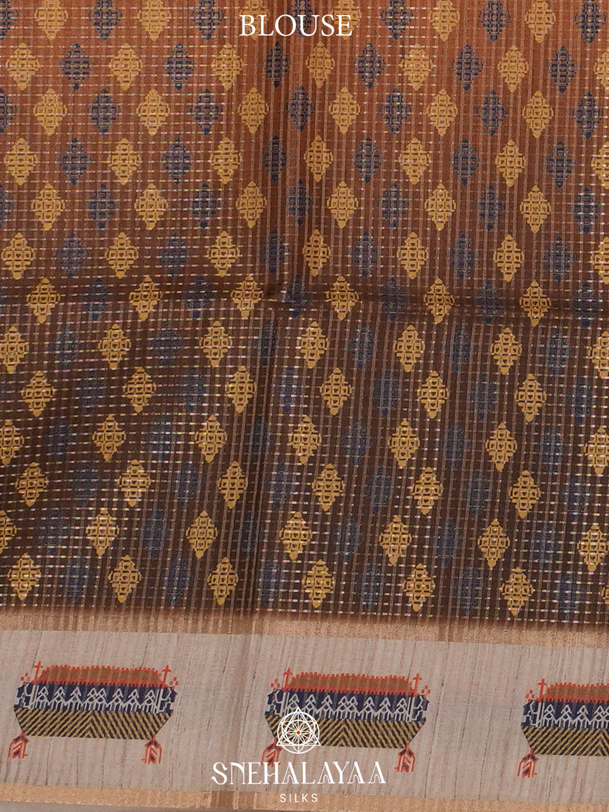 Brown Tussar Saree
