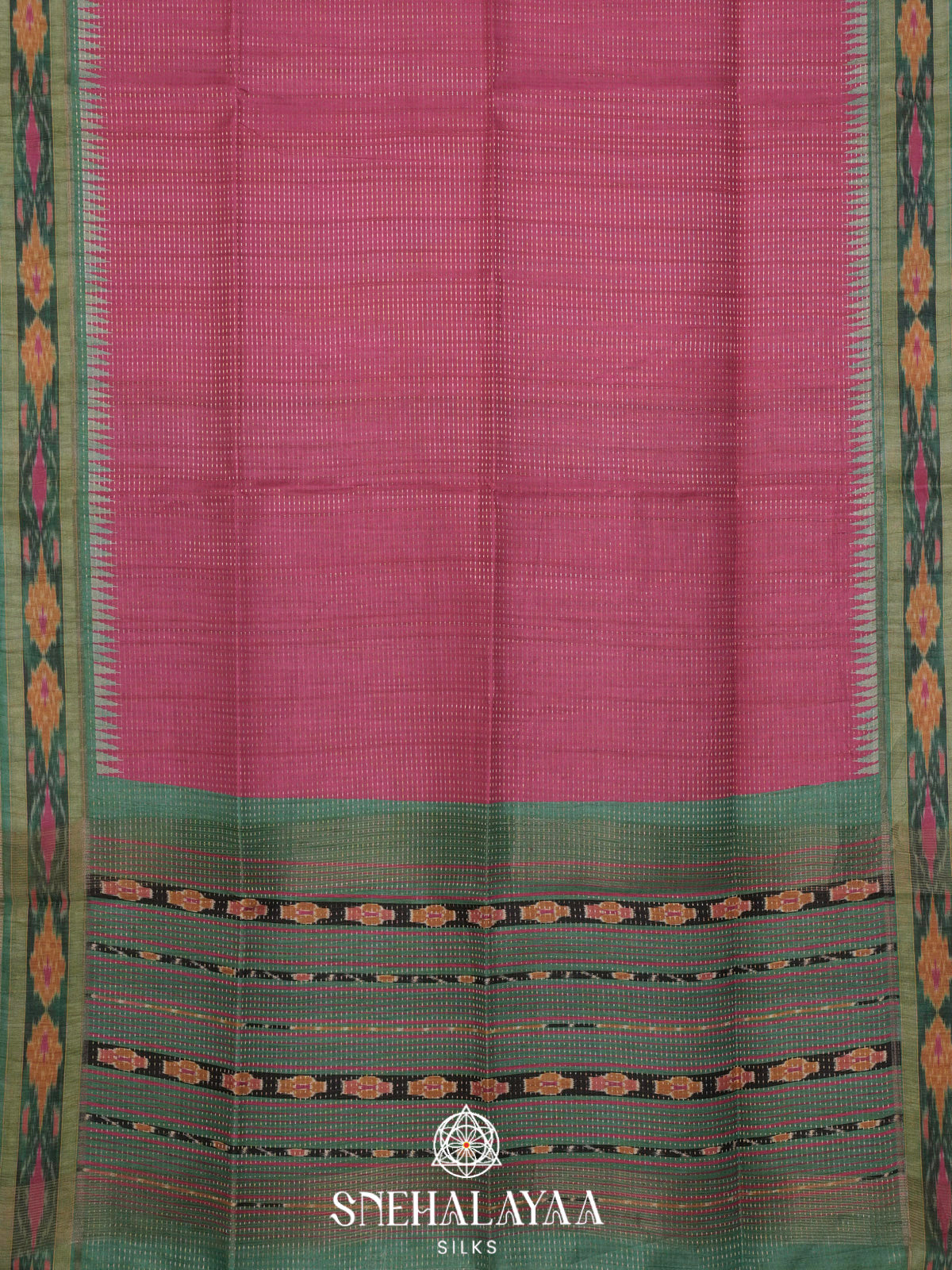 Pink Tussar Saree