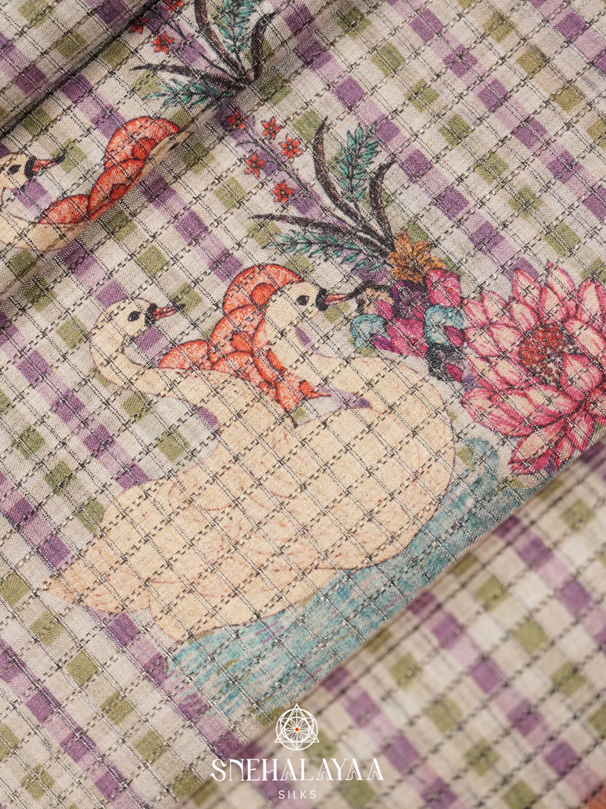 Multicolour Tussar Saree