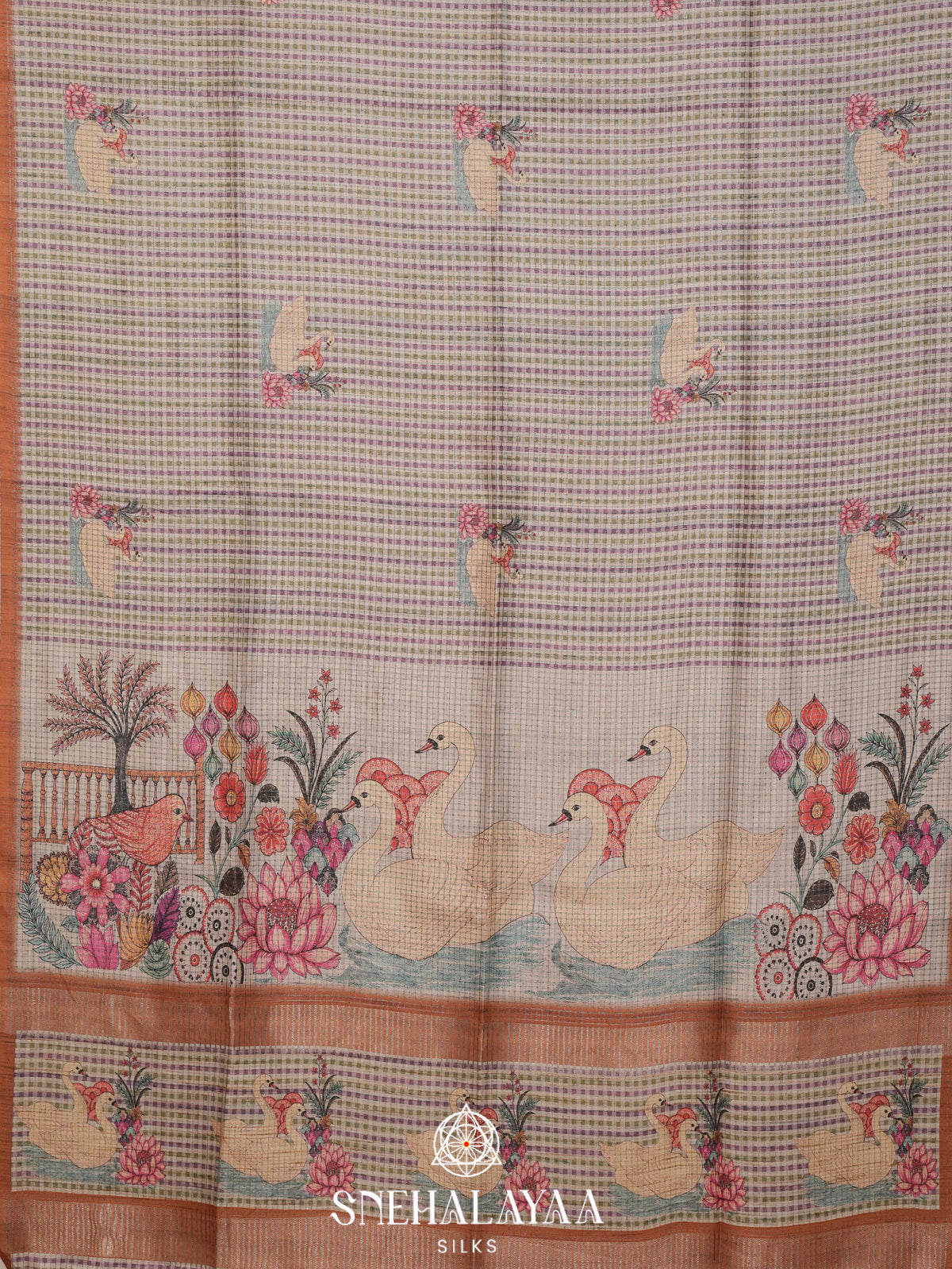 Multicolour Tussar Saree