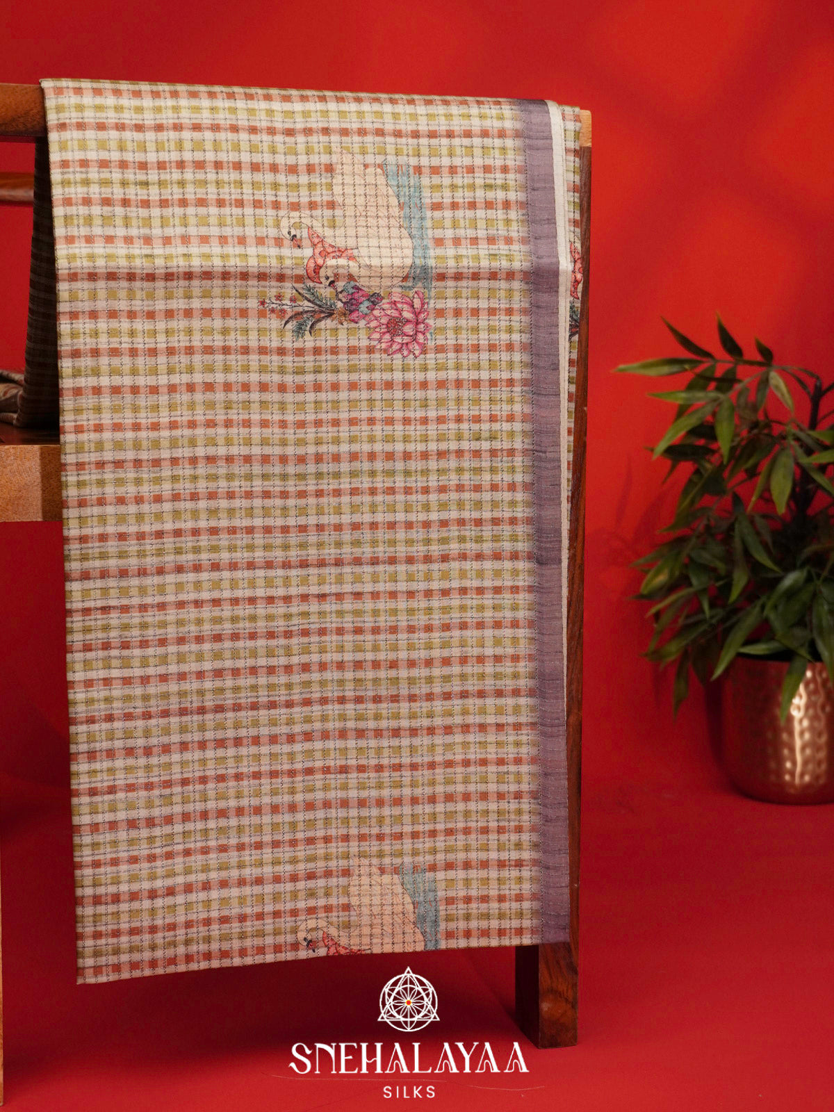 Multicolour Tussar Saree