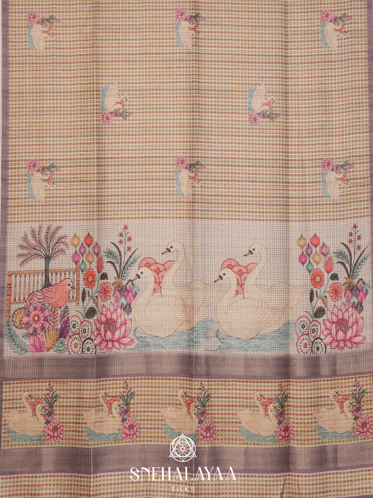 Multicolour Tussar Saree