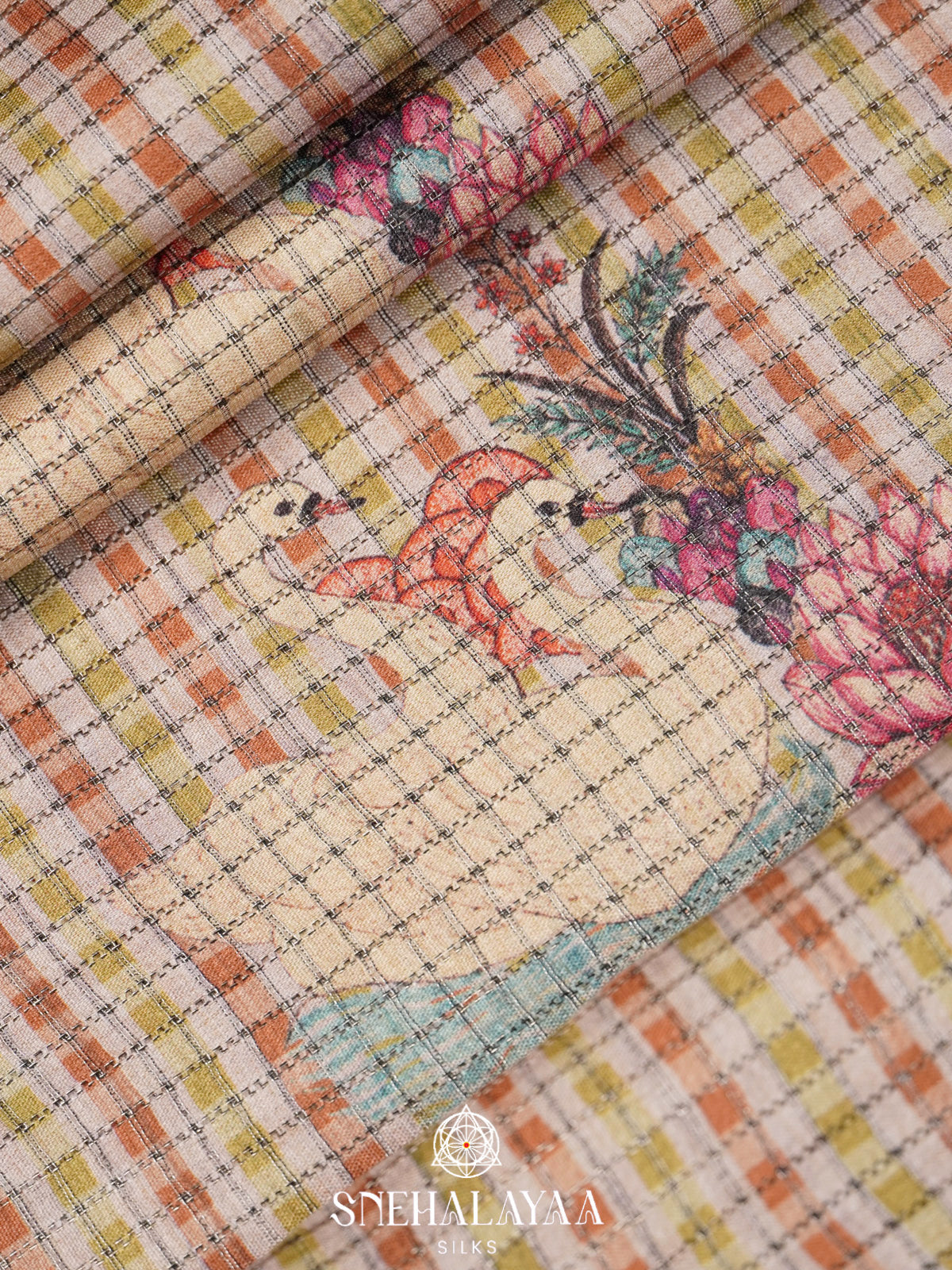 Multicolour Tussar Saree