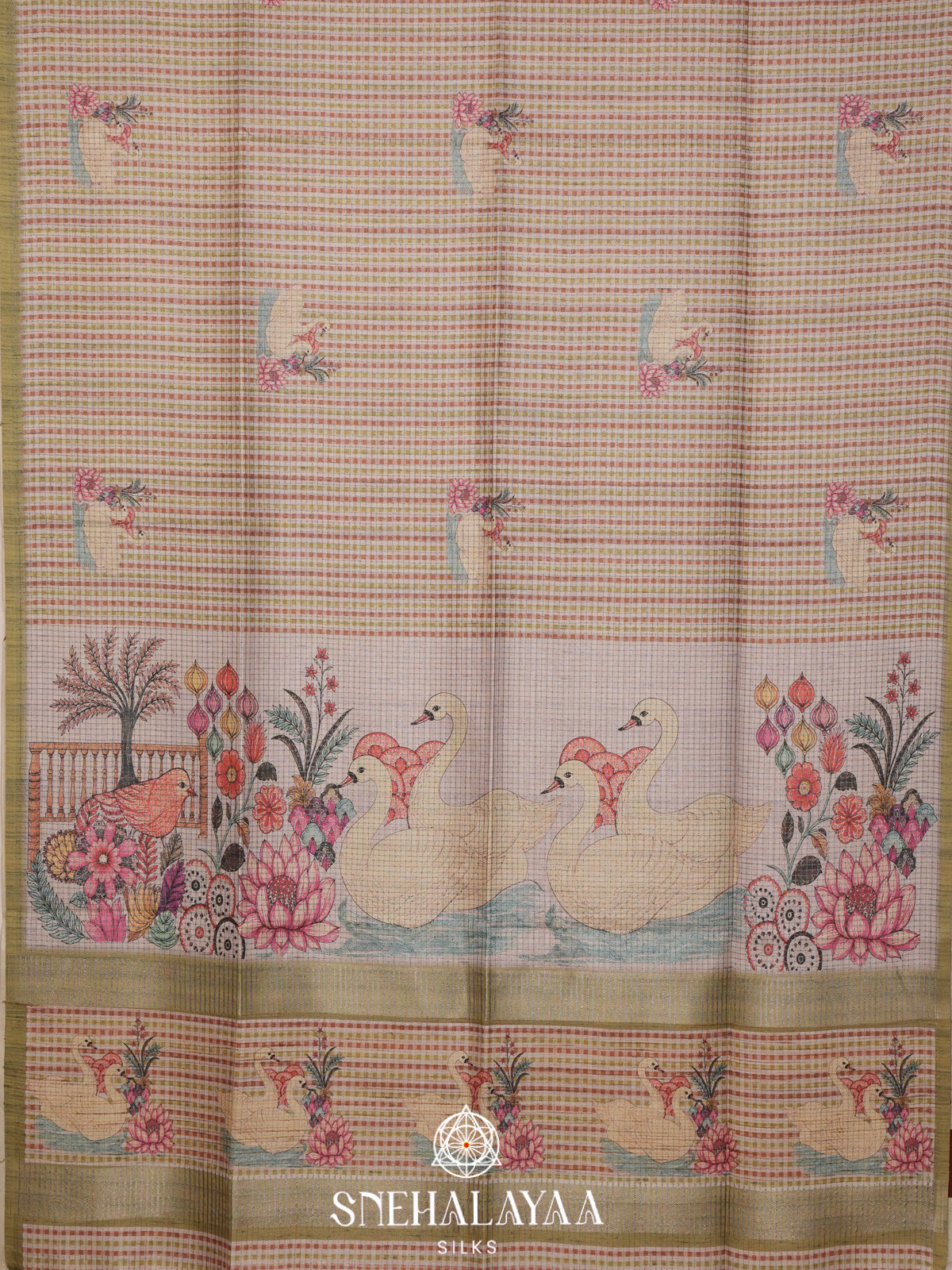 Multicolour Tussar Saree