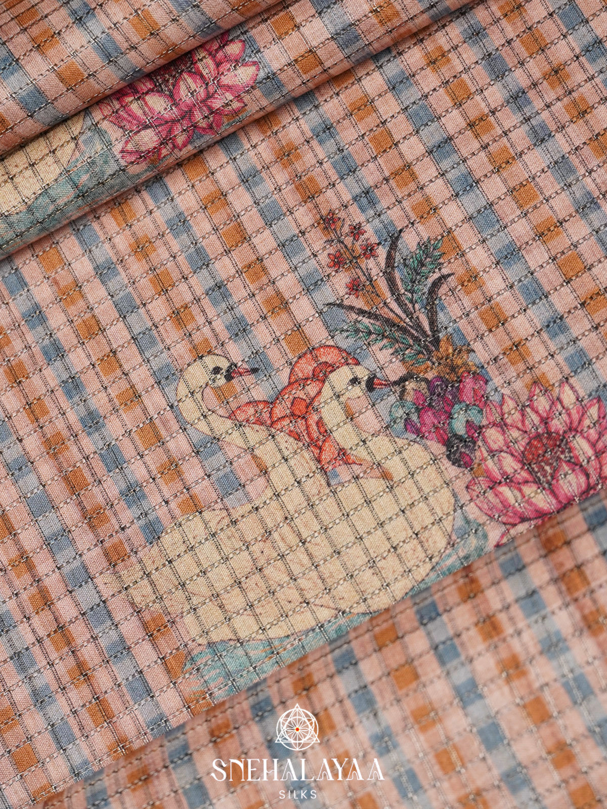 Multicolour Tussar Saree