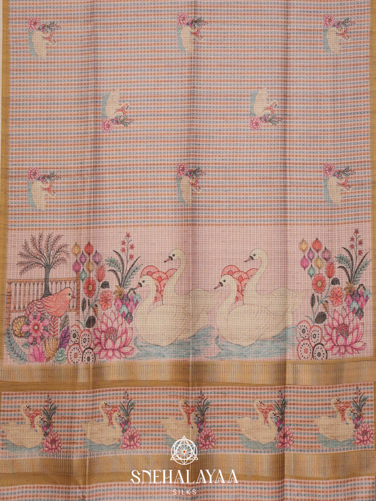 Multicolour Tussar Saree