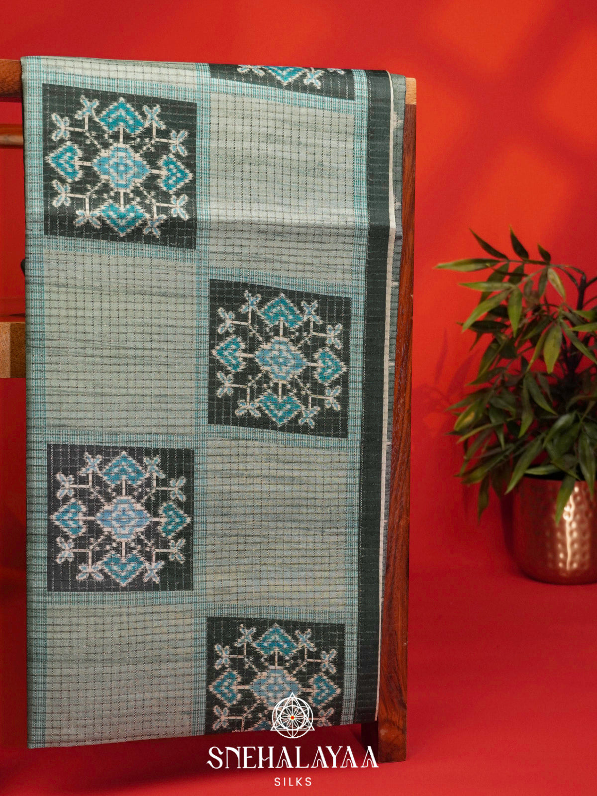 Pale Green Tussar Saree