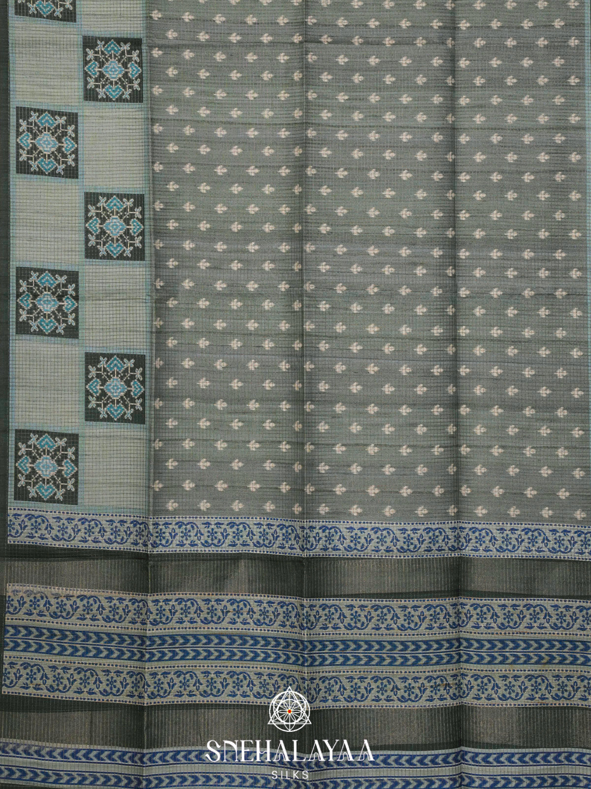 Pale Green Tussar Saree