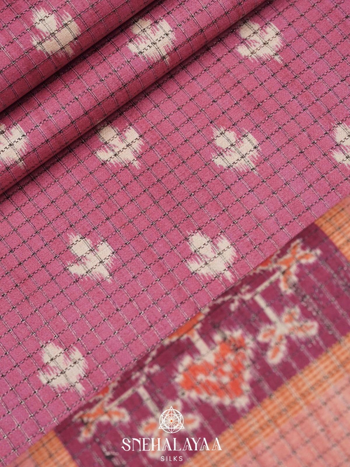 Pink Tussar Saree