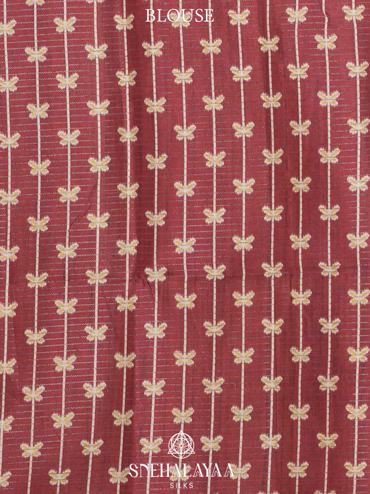 Maroon Tussar Saree