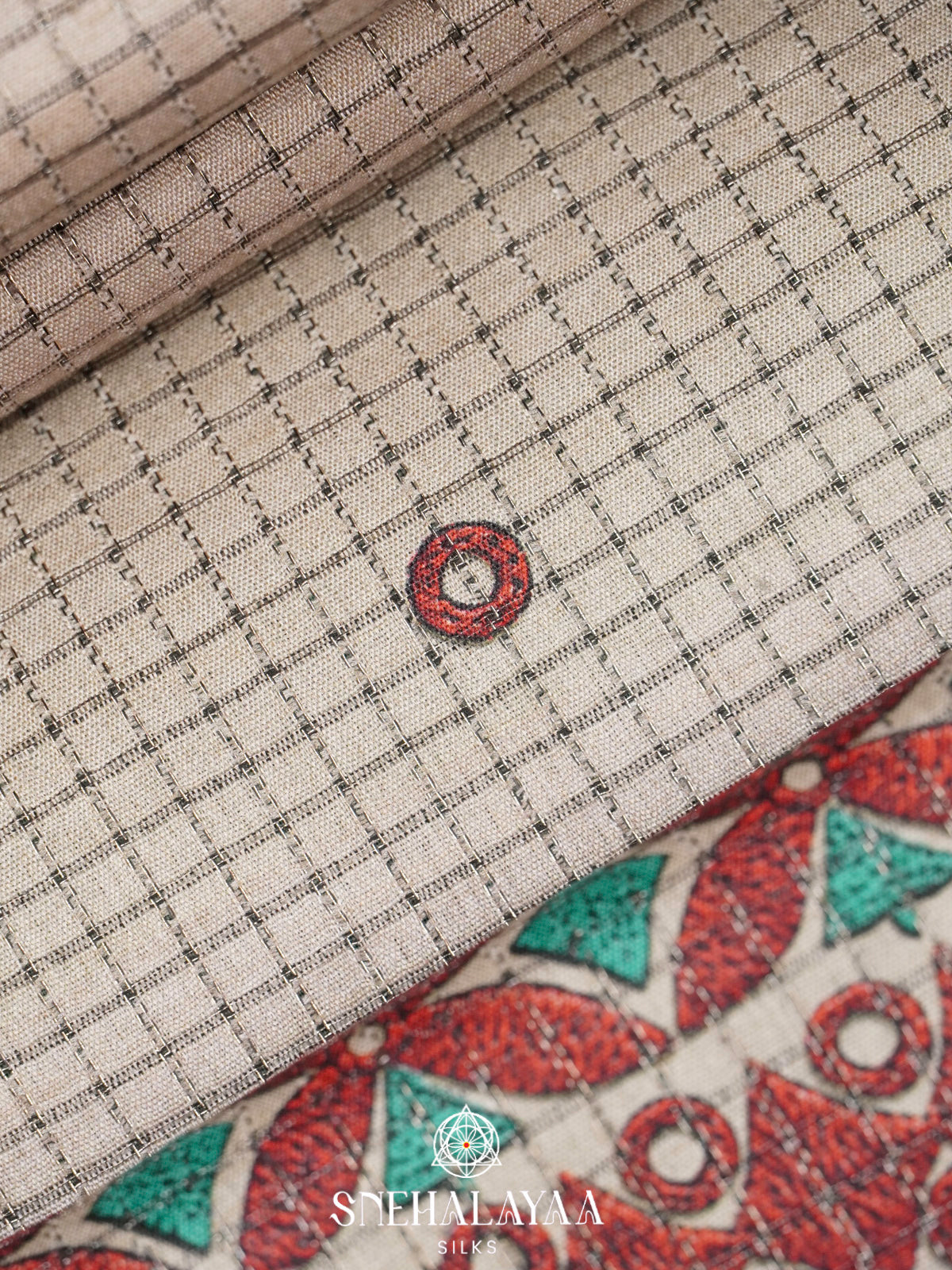 Off White Tussar Saree