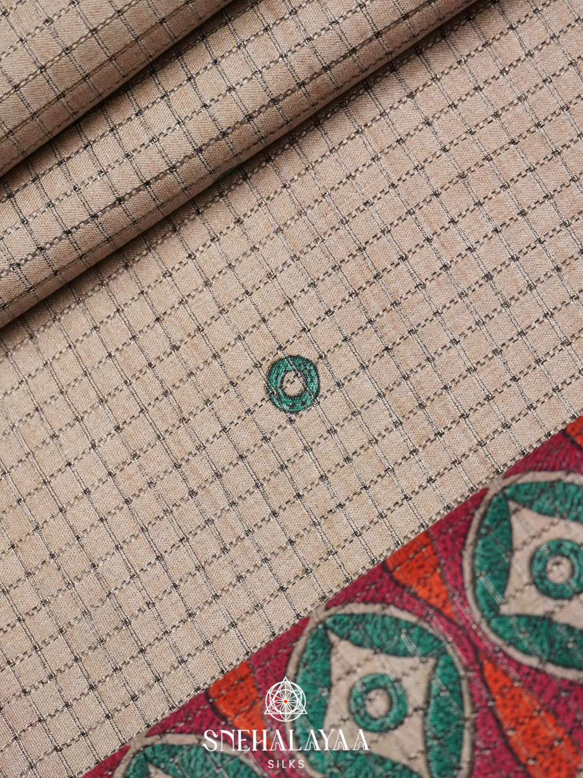 Off White Tussar Saree