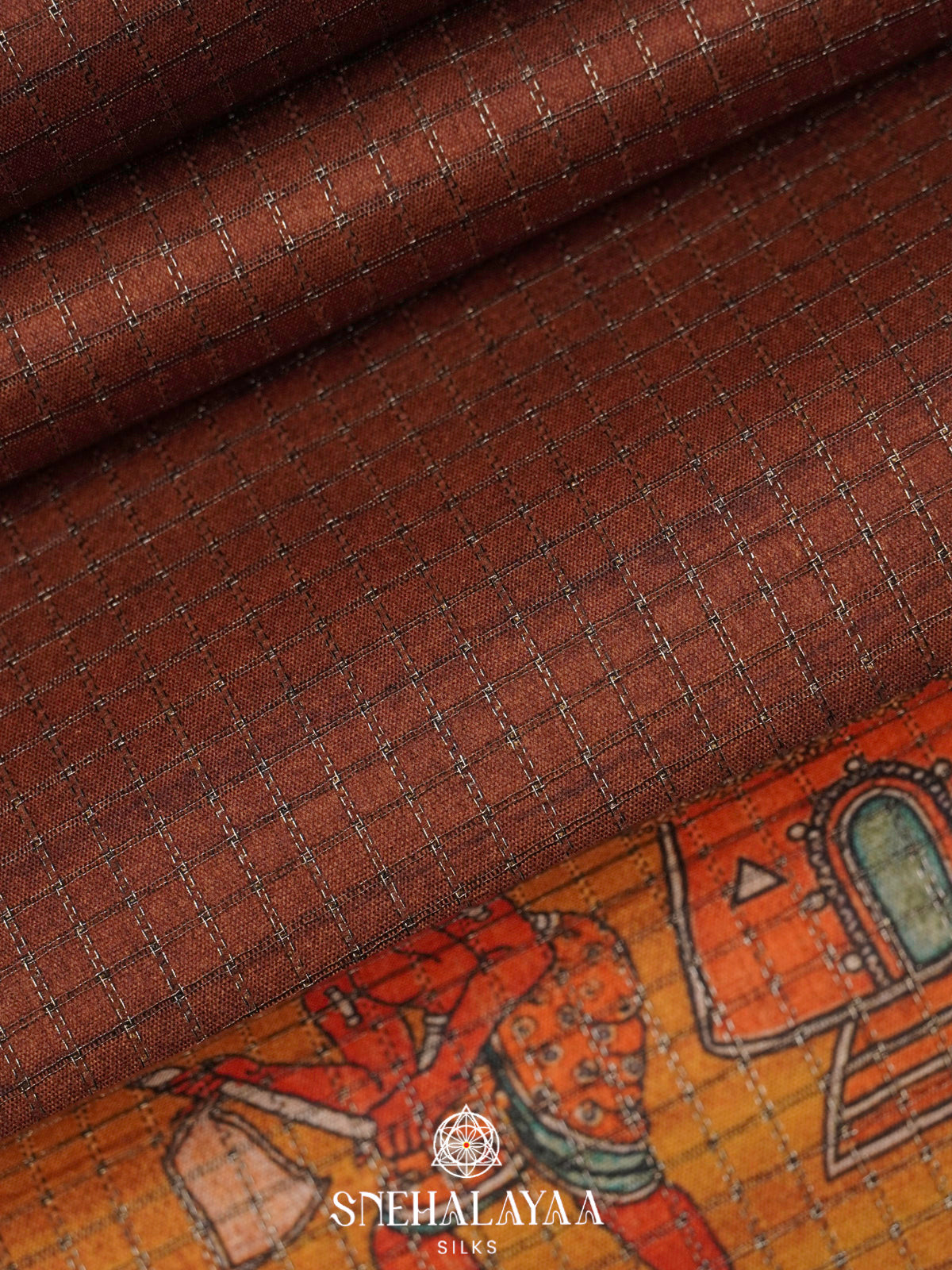 Brown Tussar Saree