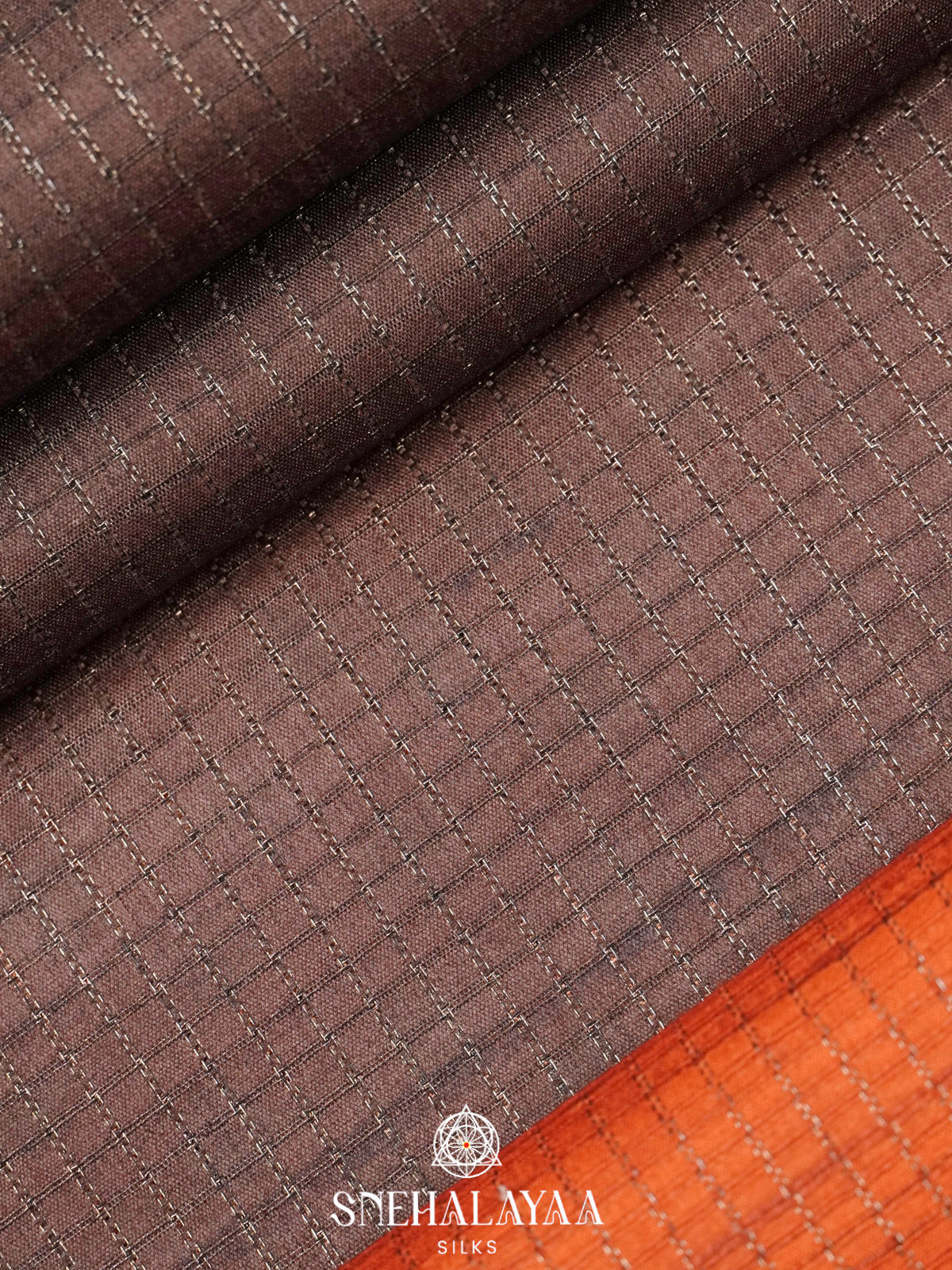 Brown Tussar Saree