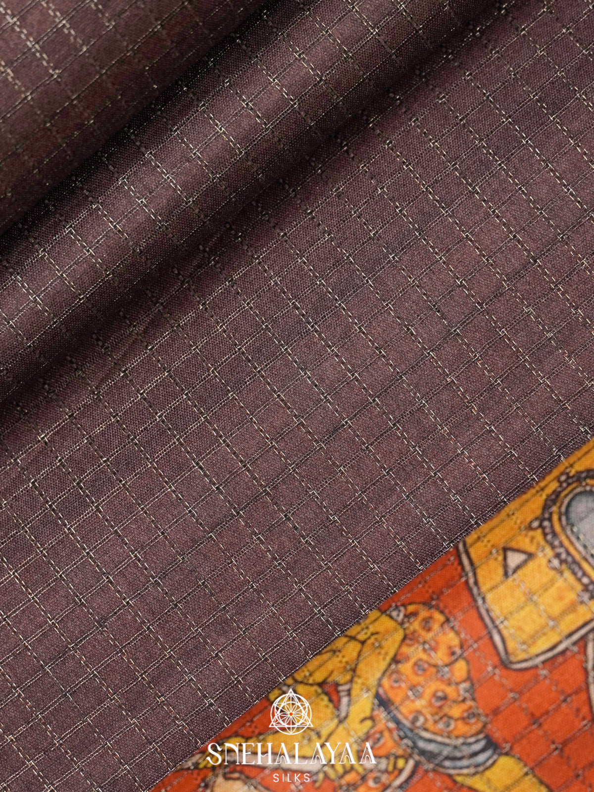 Coffee Brown Tussar Saree
