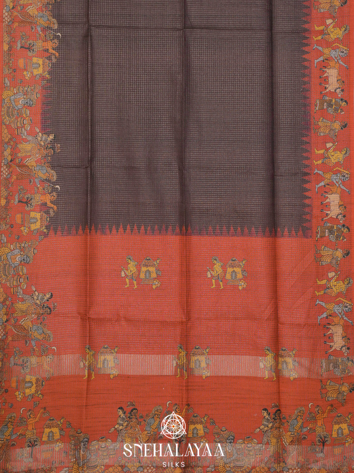 Coffee Brown Tussar Saree