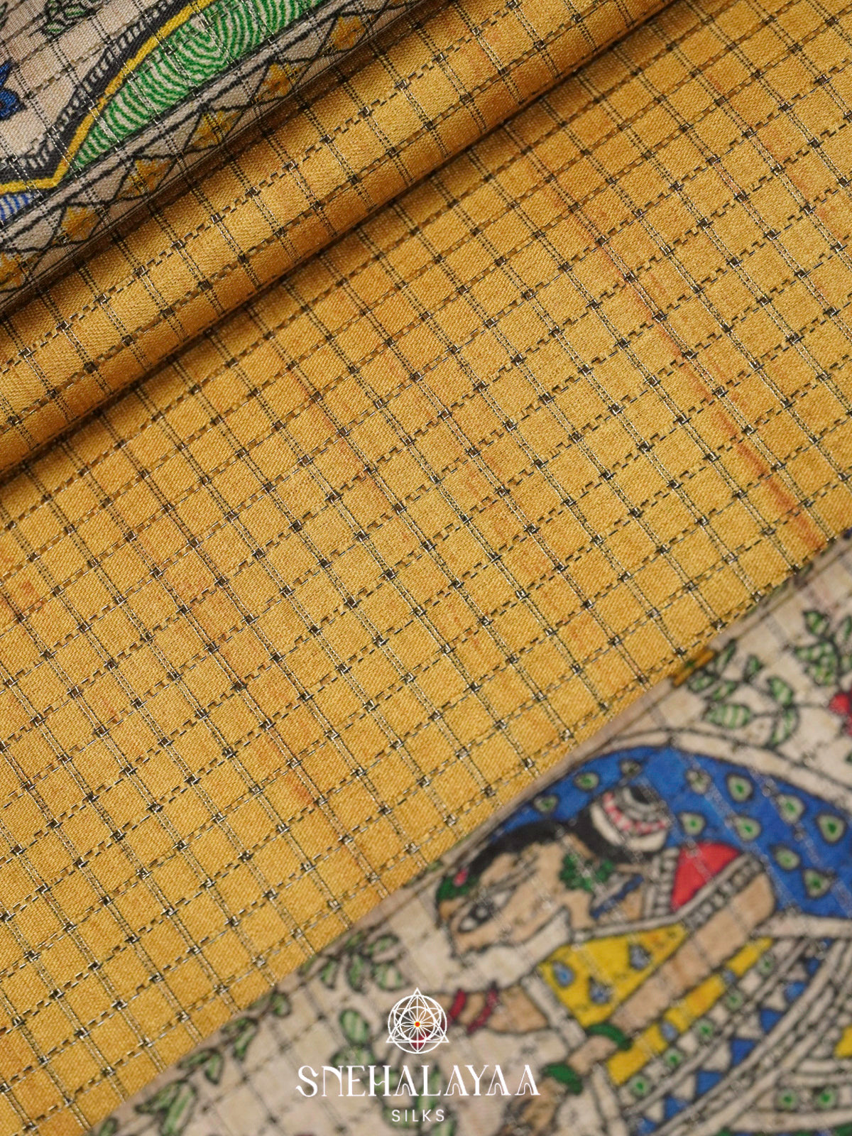 Yellow Tussar Saree