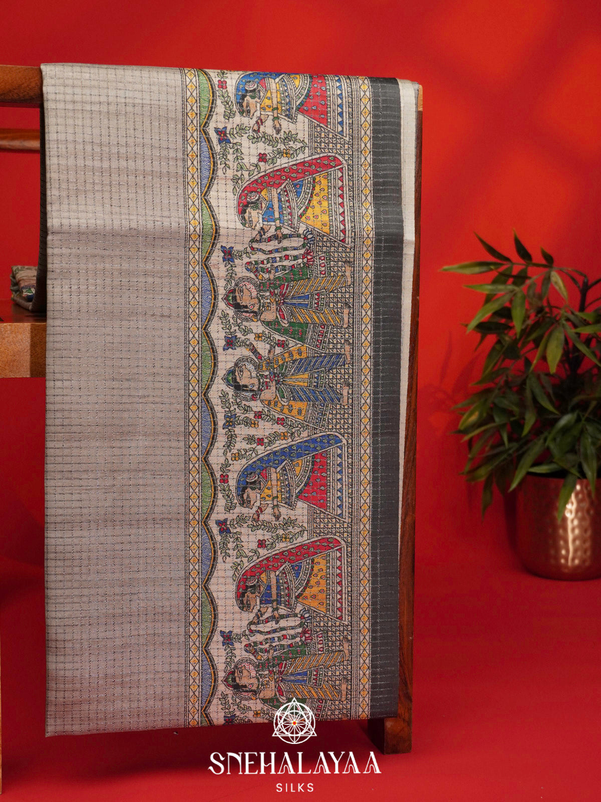 Grey Tussar Saree