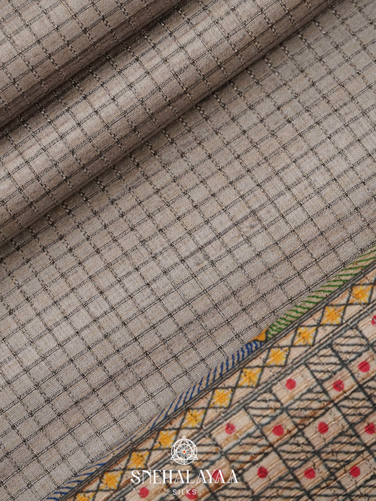 Grey Tussar Saree