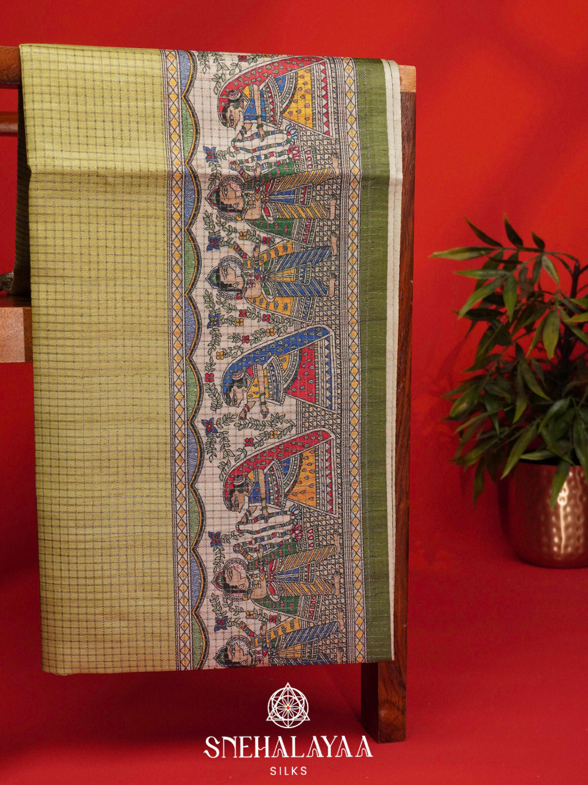 Green Tussar Saree
