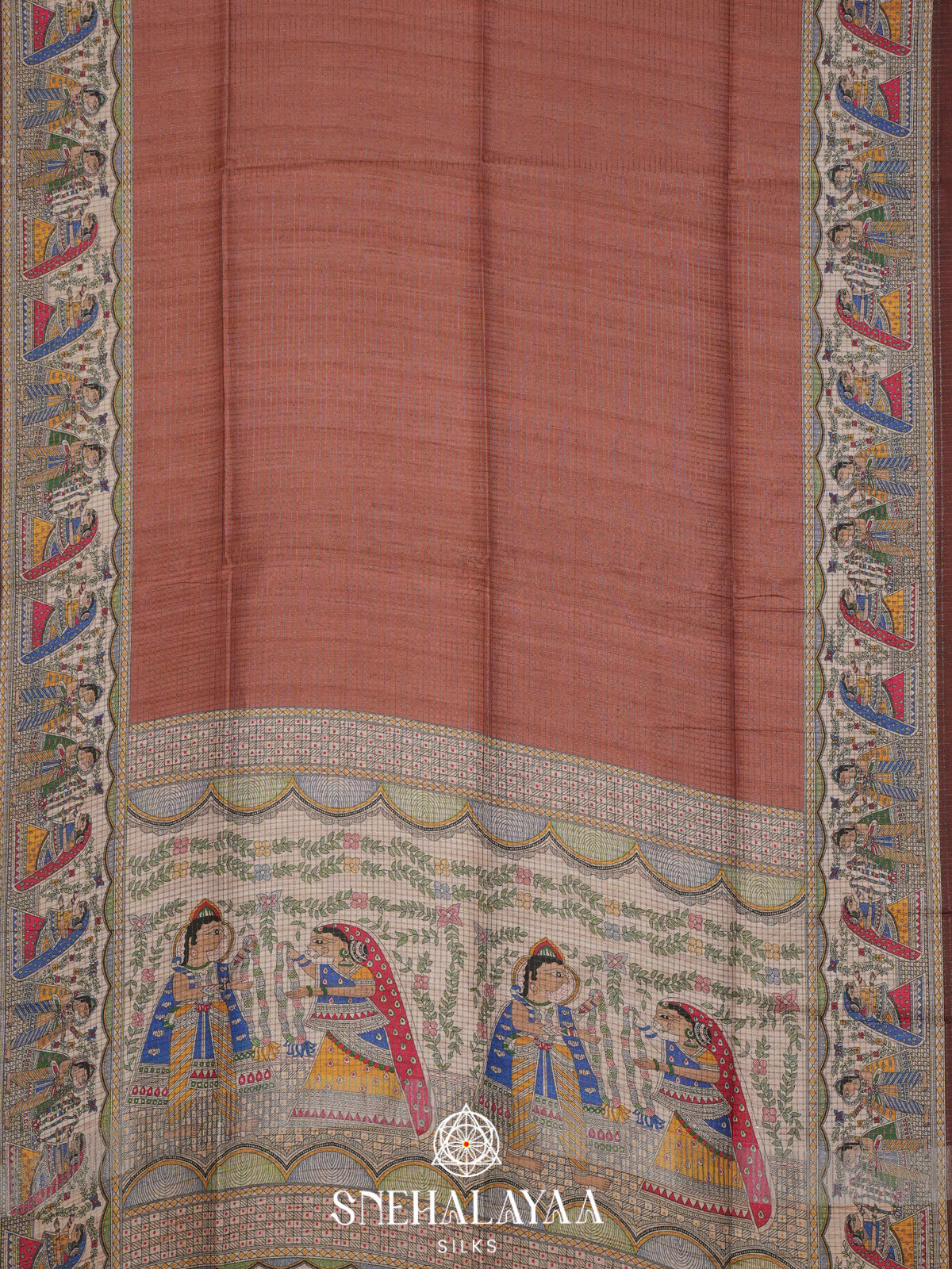 Brown Tussar Saree