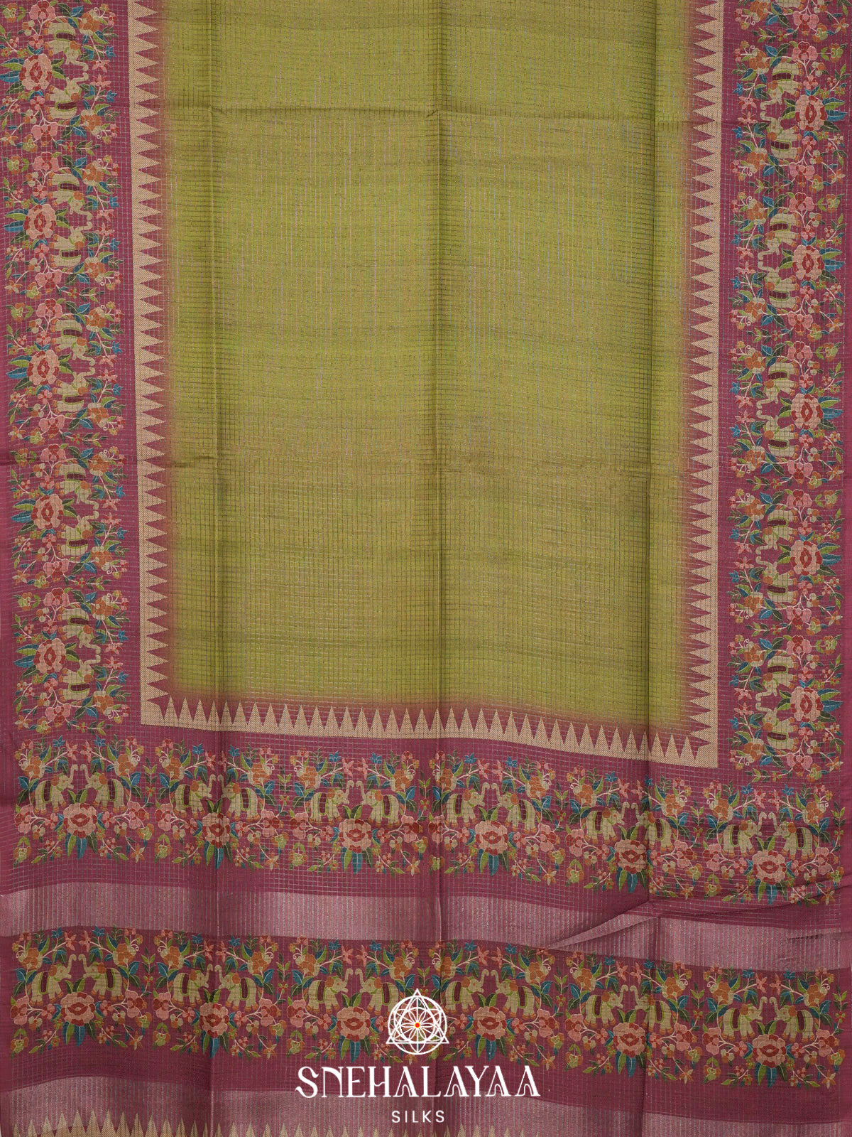 Green Tussar Saree