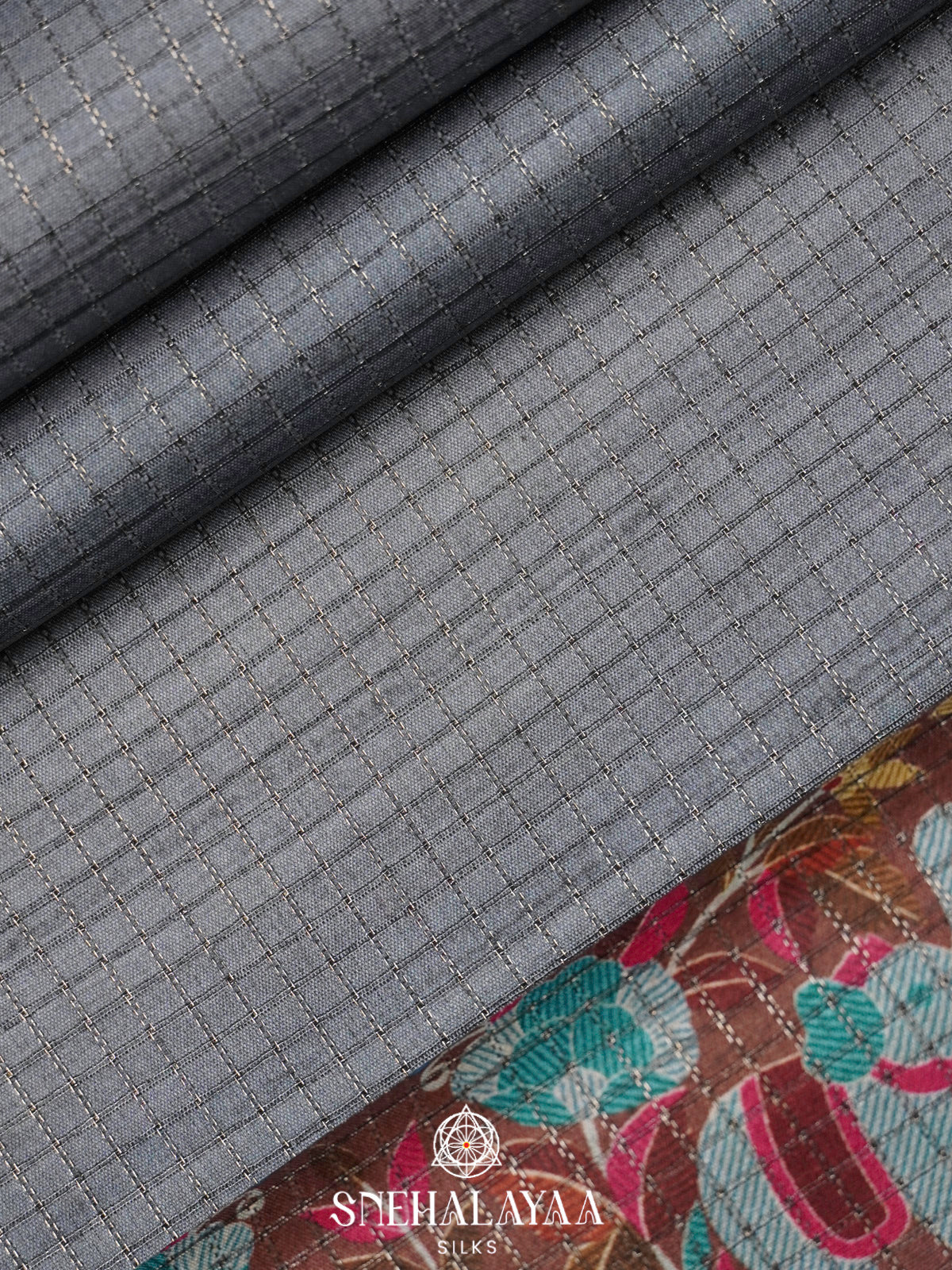 Grey Tussar Saree