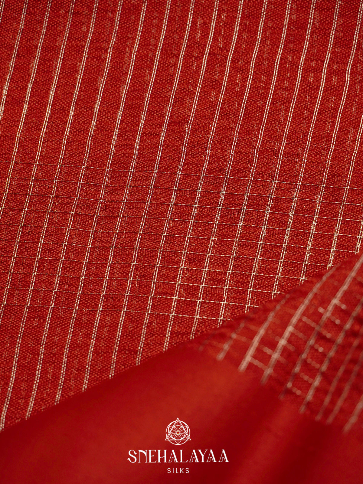 Red  Kora Silk Saree