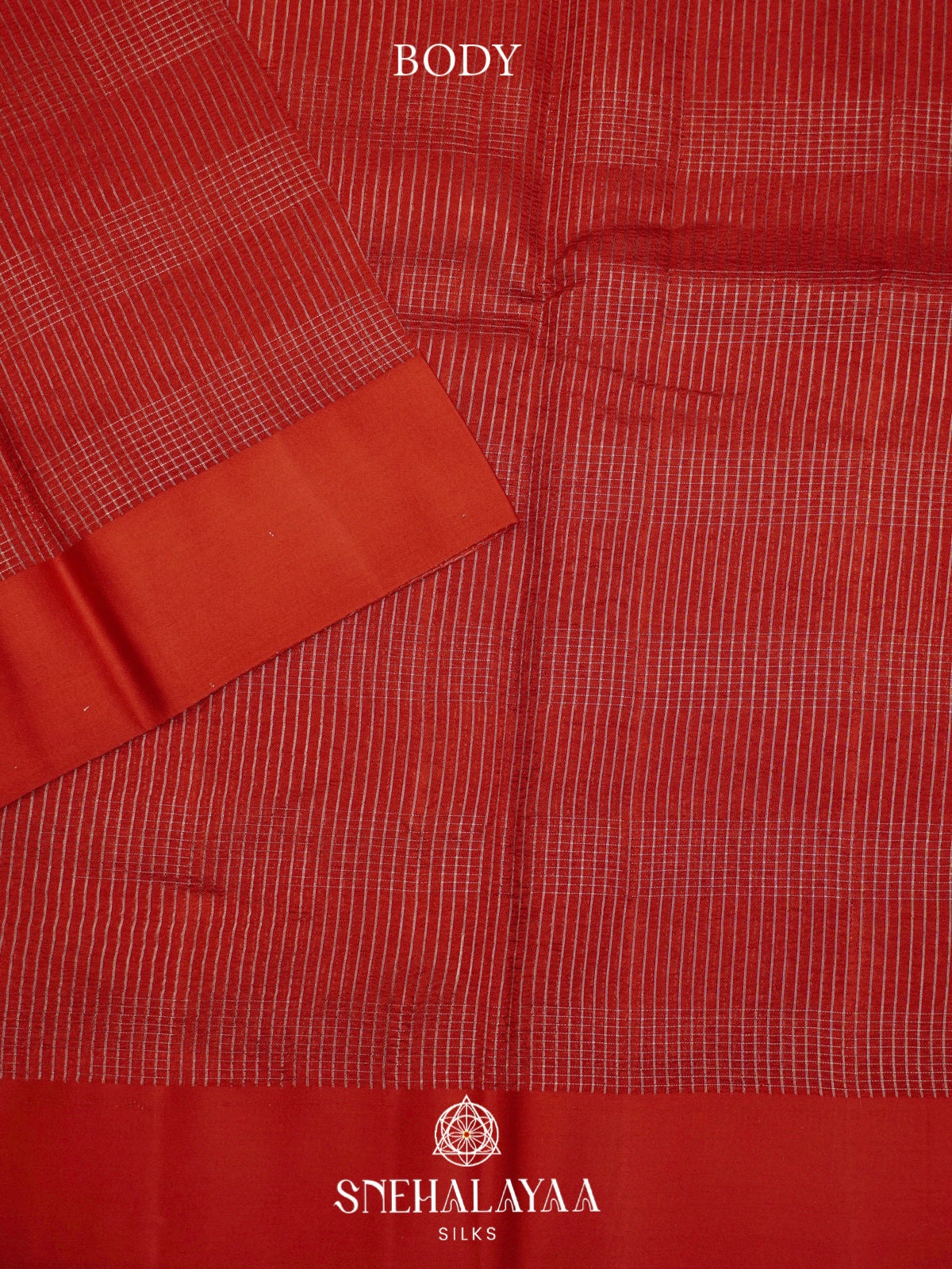 Red  Kora Silk Saree