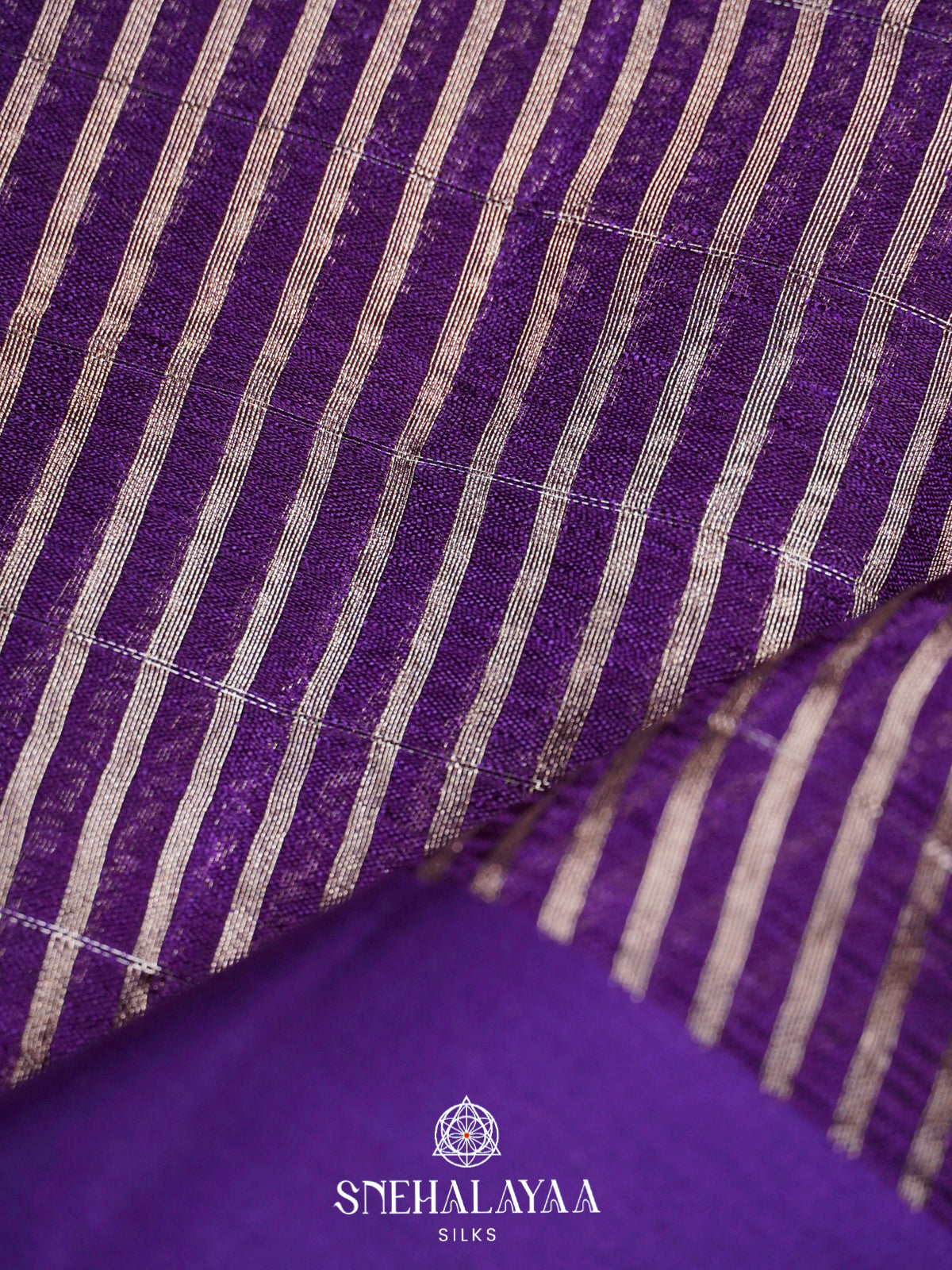 Purple  Kora Silk Saree