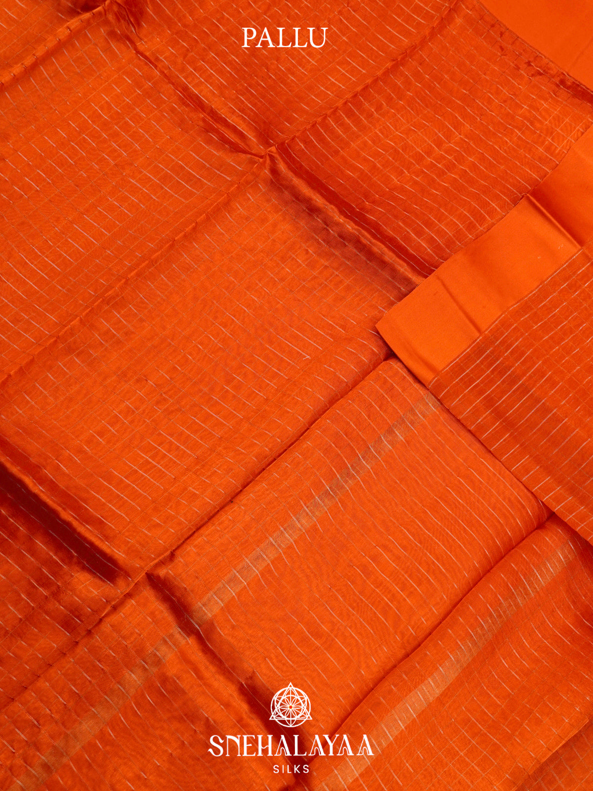 Orange  Kora Silk Saree