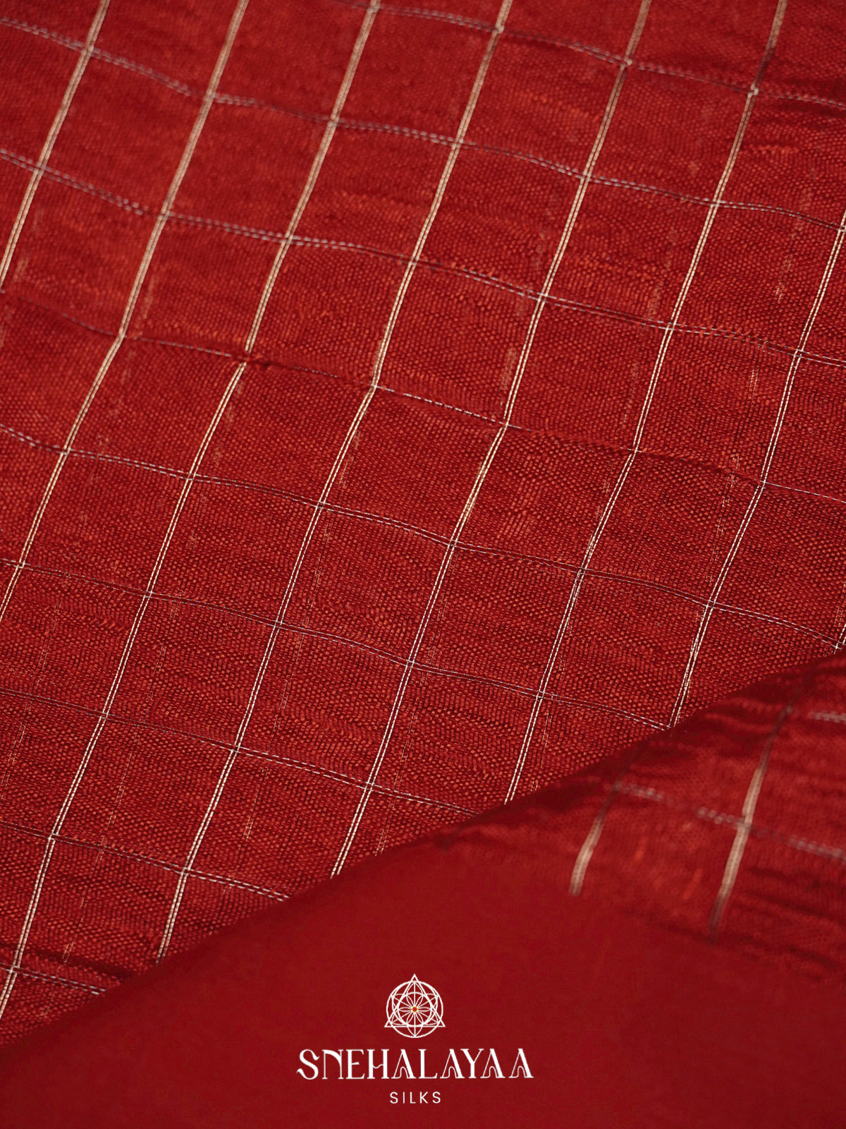 Maroon  Kora Silk Saree