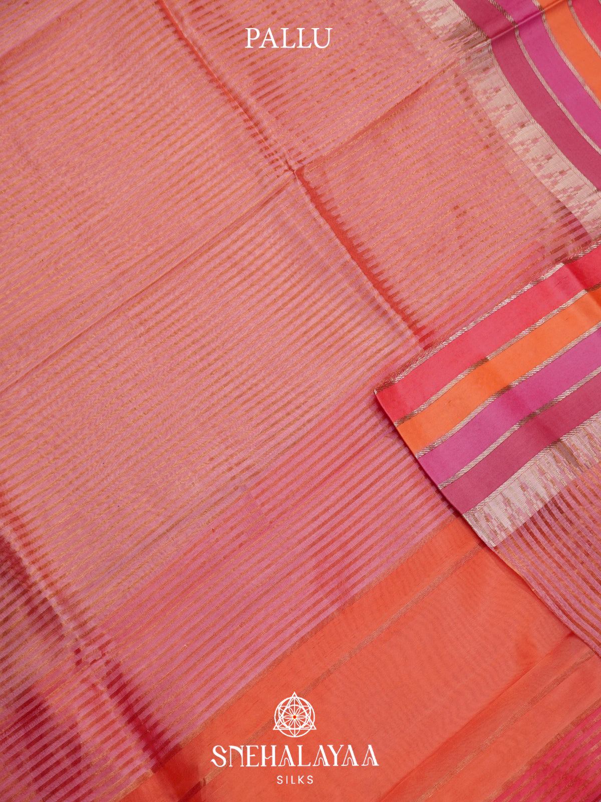 Pink  Kora Silk Saree