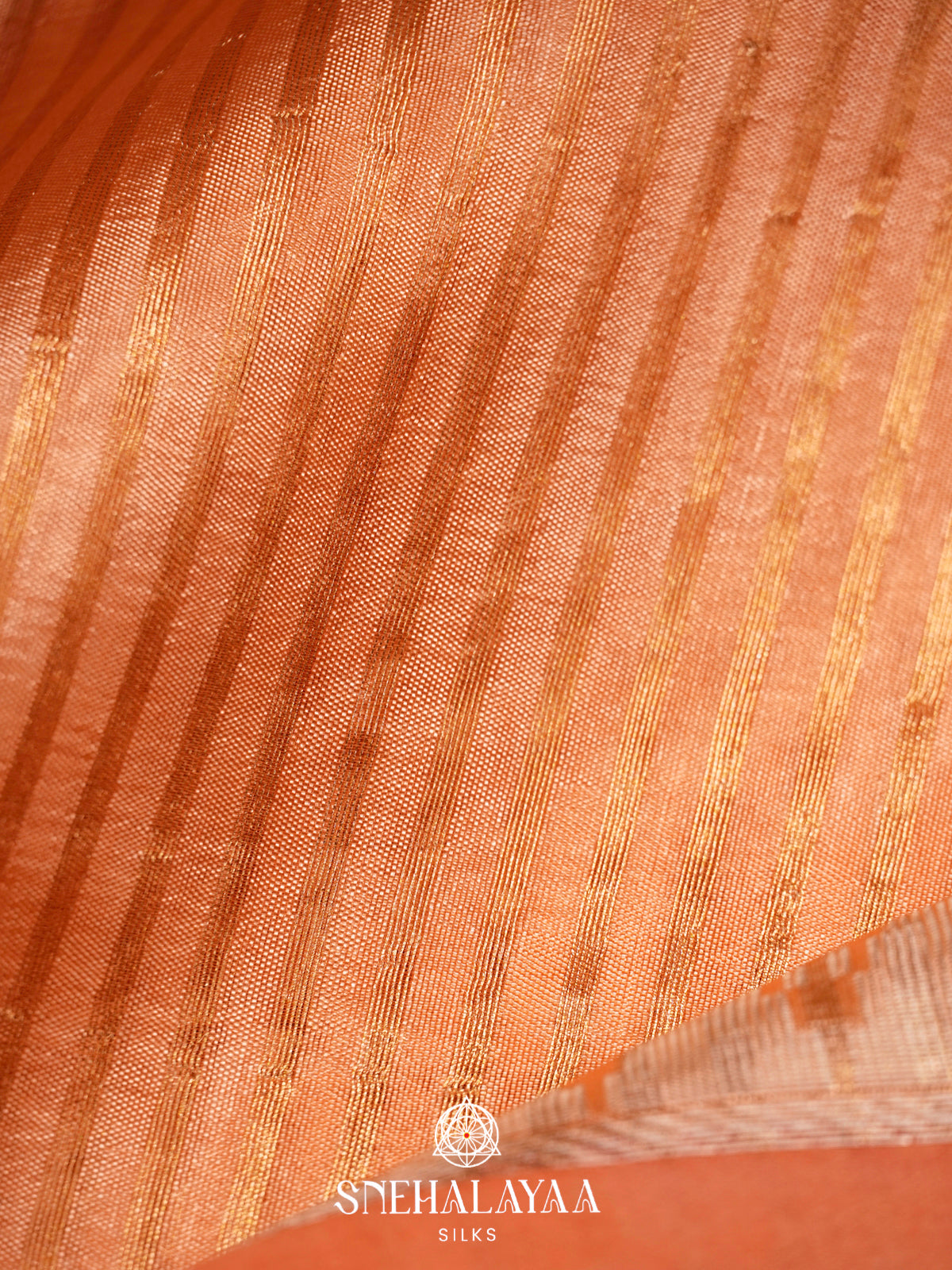 Peach  Kora Silk Saree
