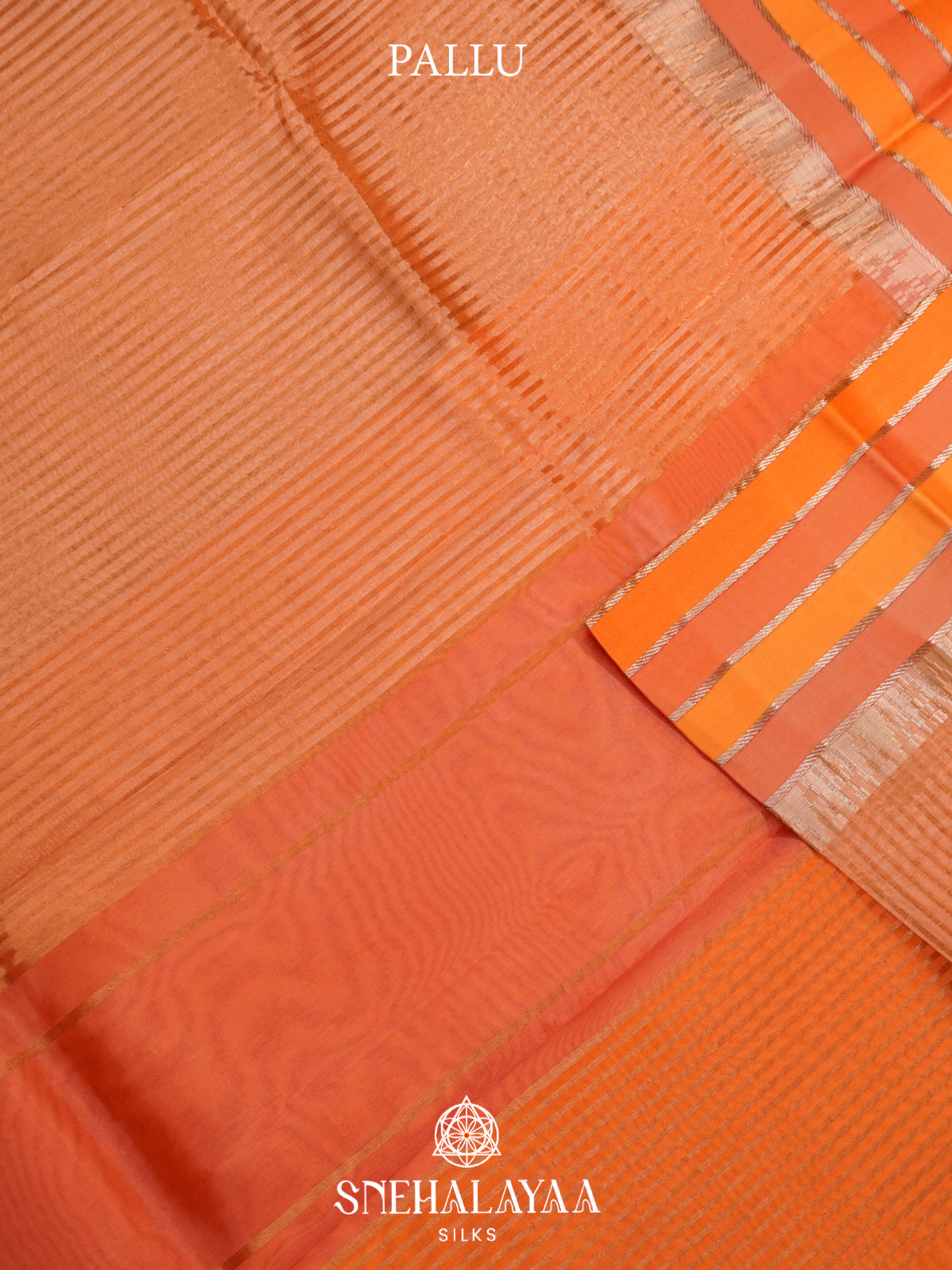 Peach  Kora Silk Saree