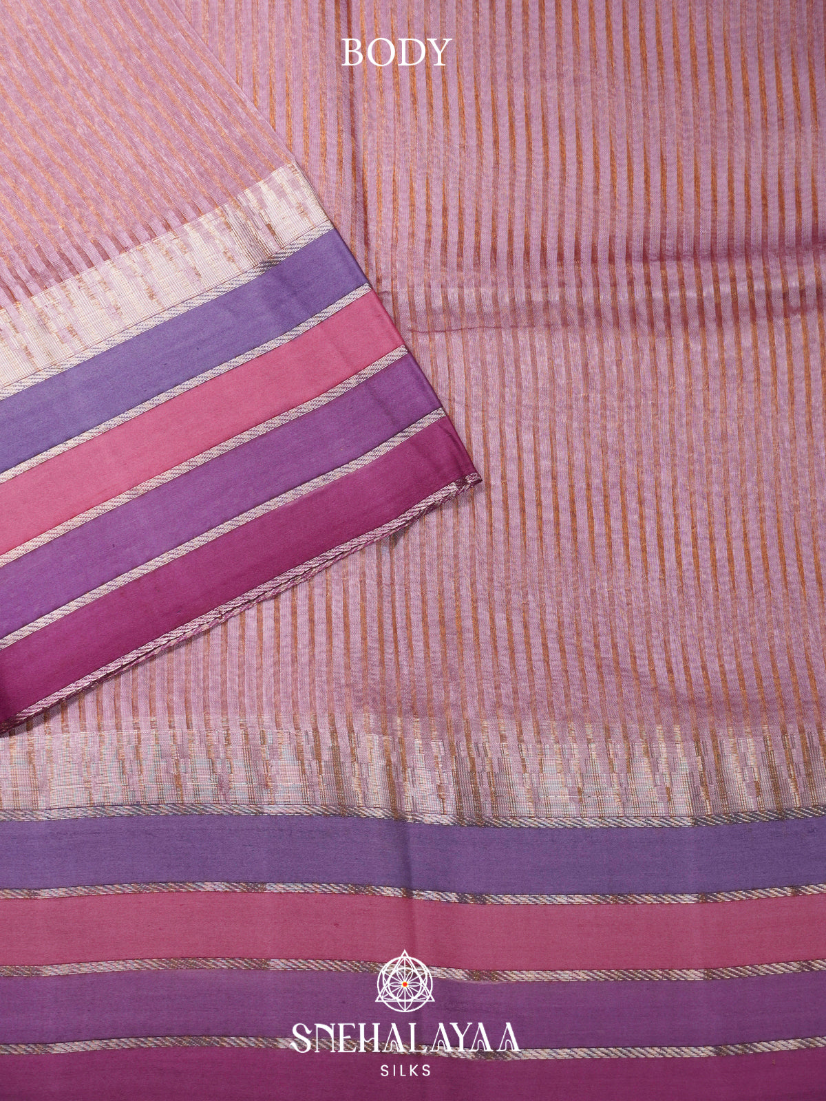 Lilac  Kora Silk Saree