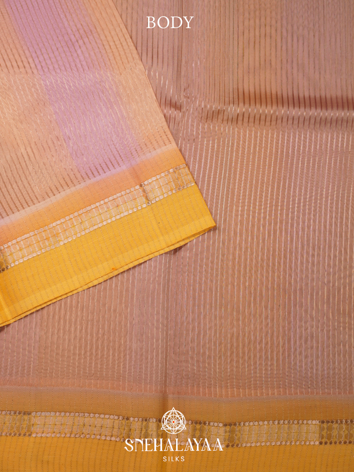 Peach  Kora Silk Saree