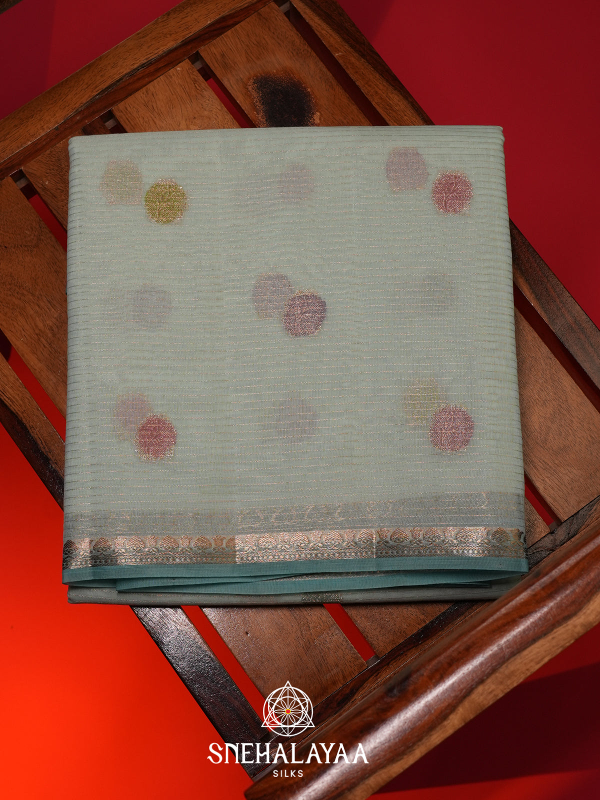 Pale Green Linen Saree