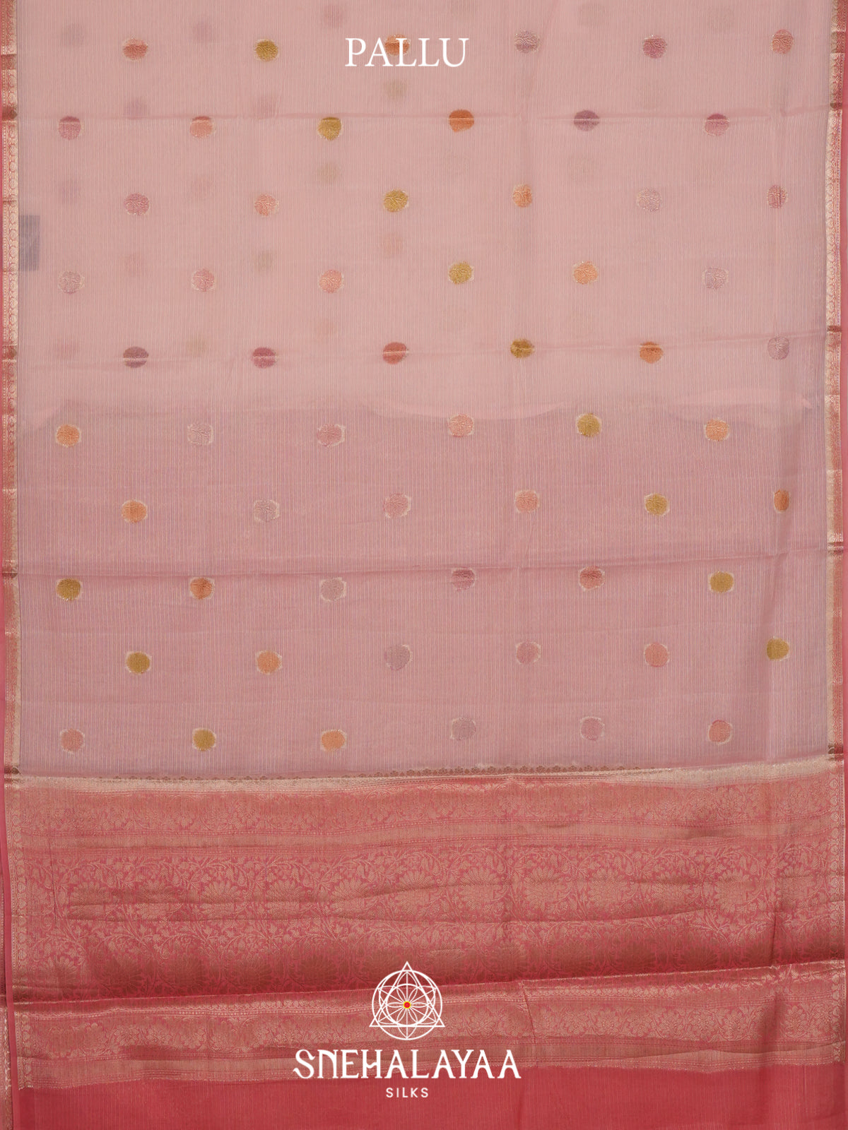 Pale Peach Linen Saree