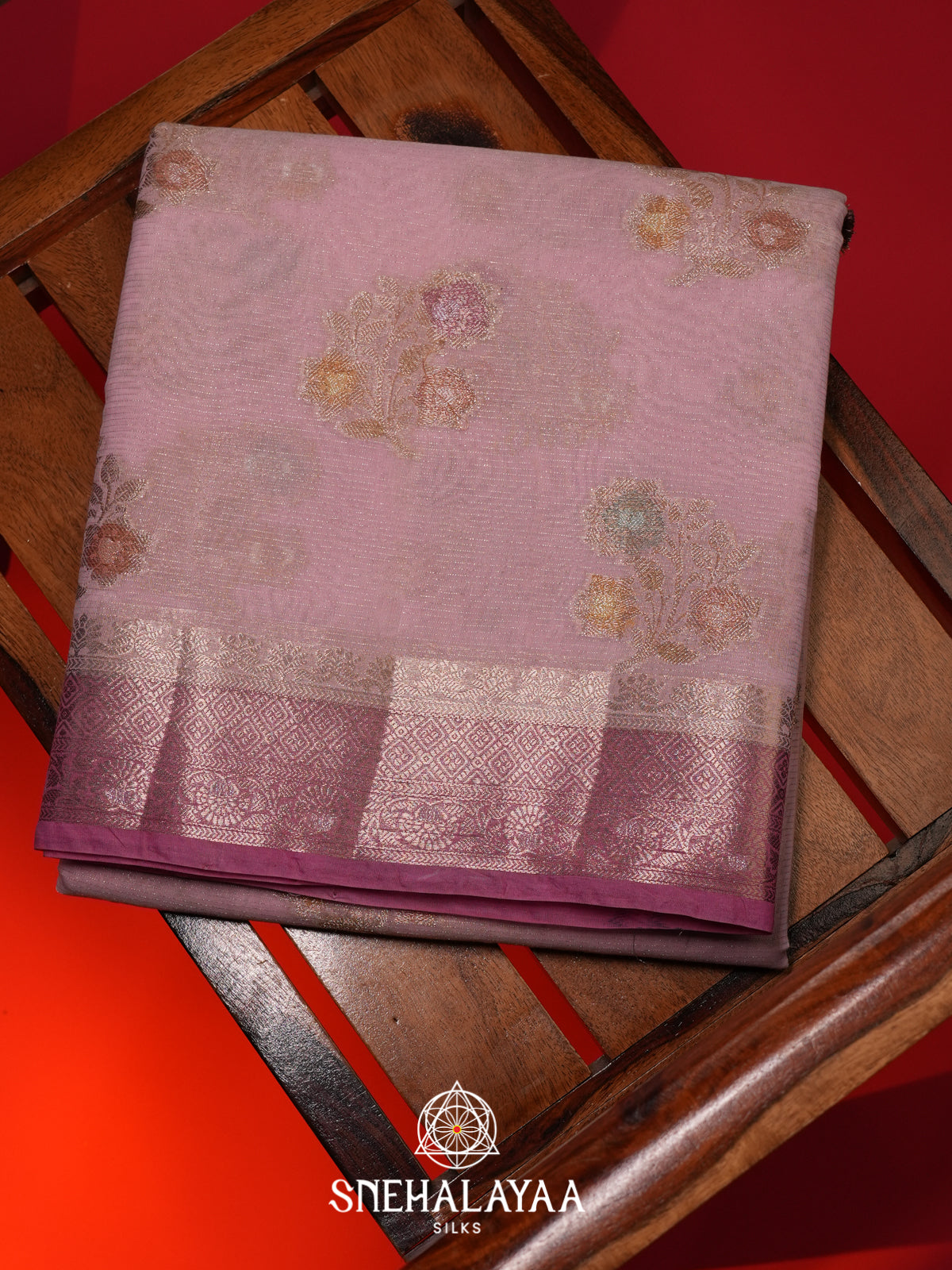 Pale Pink Linen Saree