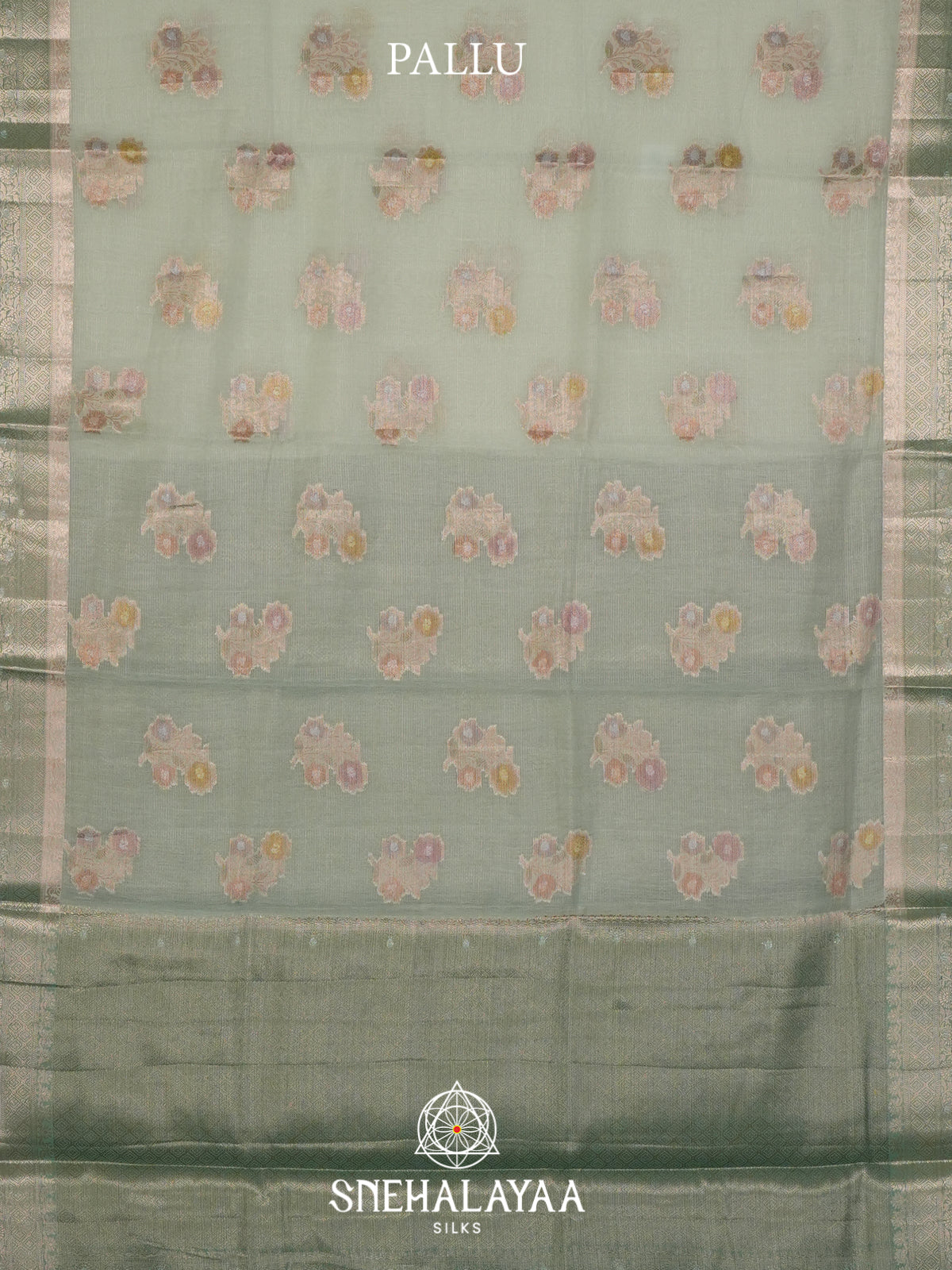 Mint Green Linen Saree
